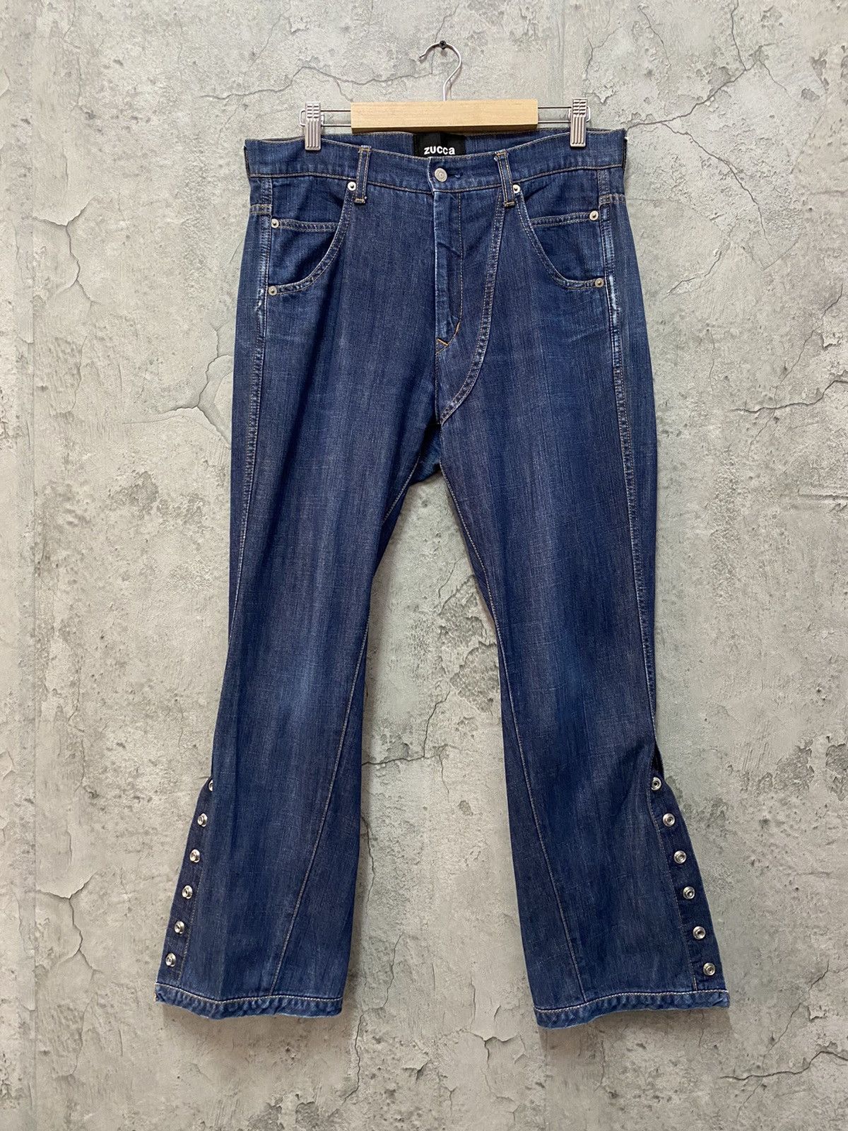 CABANE de ZUCCa Zucca By Issey Miyake Reconstructed Button Up Ankle Denim Size US 31 - 1 Thumbnail