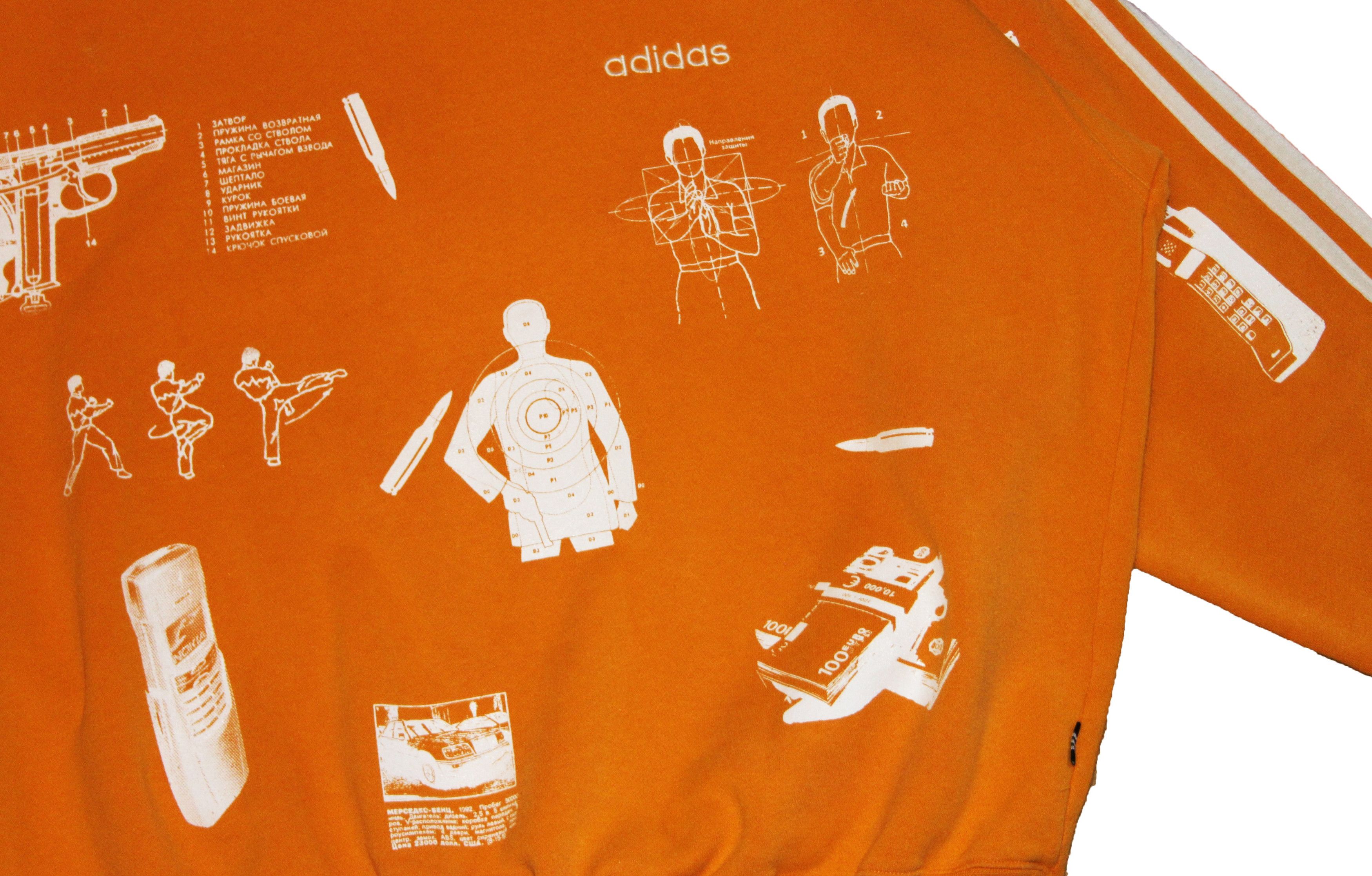 Adidas Adidas yellow sweatshirt custom size XL-XXL Size US XL / EU 56 / 4 - 6 Thumbnail