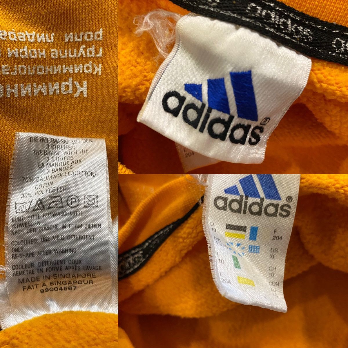 Adidas Adidas yellow sweatshirt custom size XL-XXL Size US XL / EU 56 / 4 - 11 Thumbnail