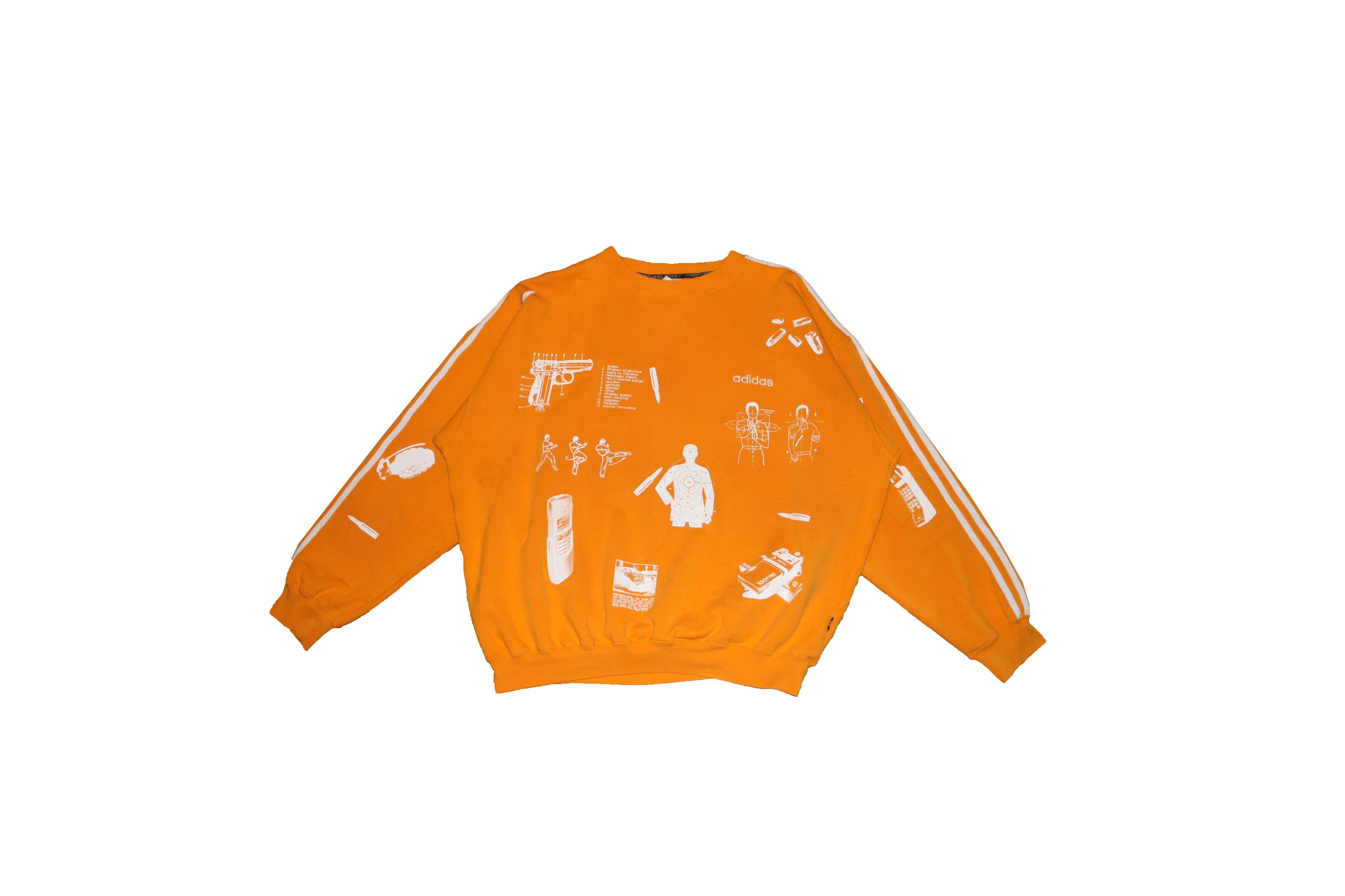 Adidas Adidas yellow sweatshirt custom size XL-XXL Size US XL / EU 56 / 4 - 1 Thumbnail