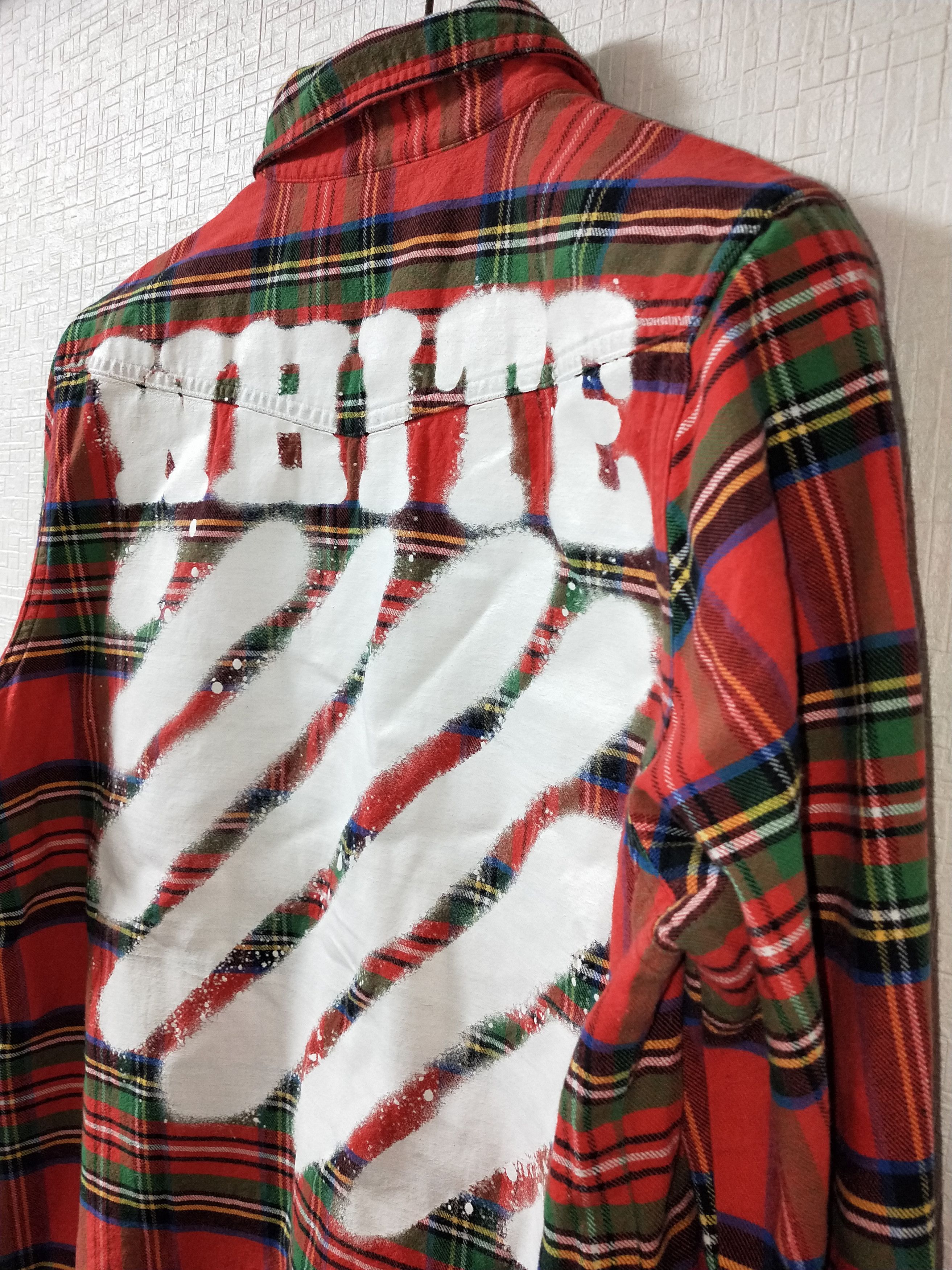 Off-White Diagonal Spray Check Shirt Size US XS / EU 42 / 0 - 3 Thumbnail