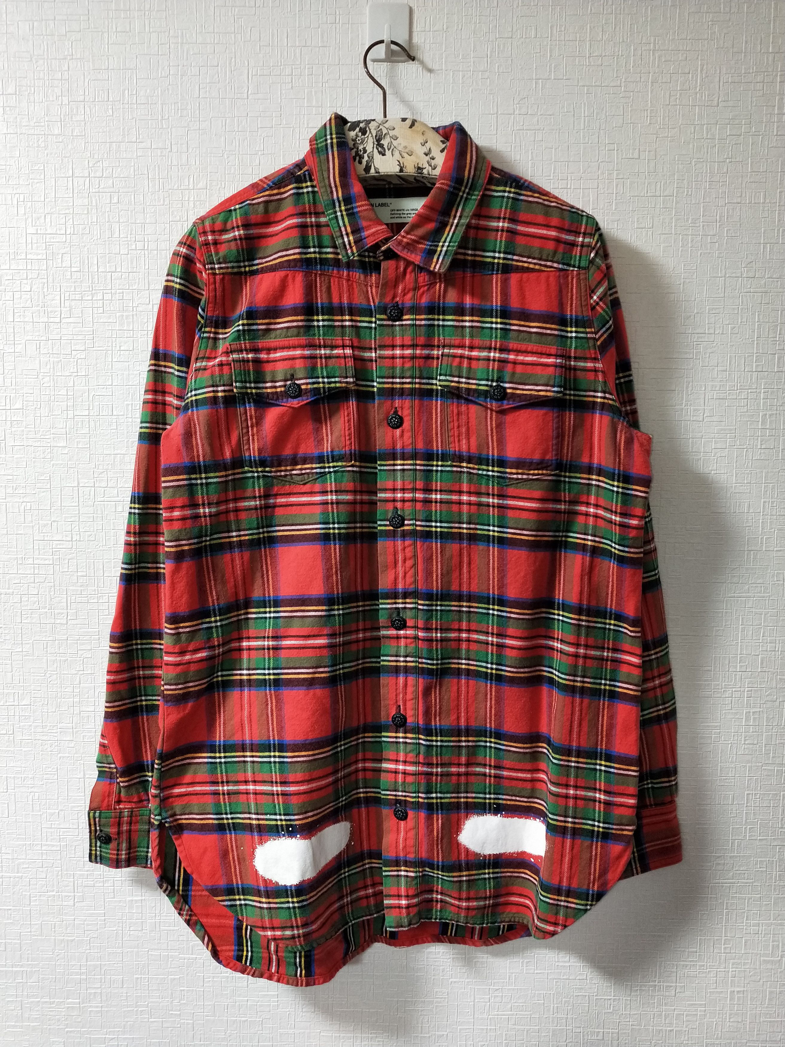 Off-White Diagonal Spray Check Shirt Size US XS / EU 42 / 0 - 2 Thumbnail
