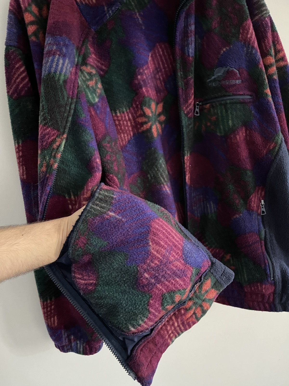 Helly Hansen HELLY HANSEN Vintage Ornamental Flowers Fleece Jacket Size US L / EU 52-54 / 3 - 11 Thumbnail