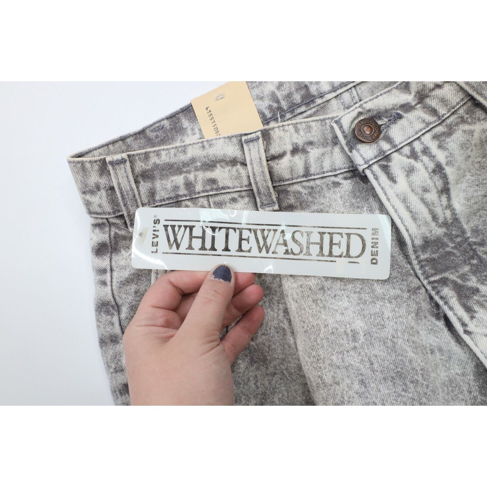 Levi's × Vintage Deadstock Vtg 80s Levis SilverTab Whitewashed Pleated Jeans Size US 31 - 5 Thumbnail