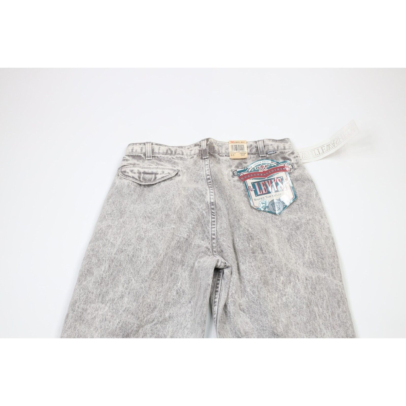 Levi's × Vintage Deadstock Vtg 80s Levis SilverTab Whitewashed Pleated Jeans Size US 31 - 11 Thumbnail