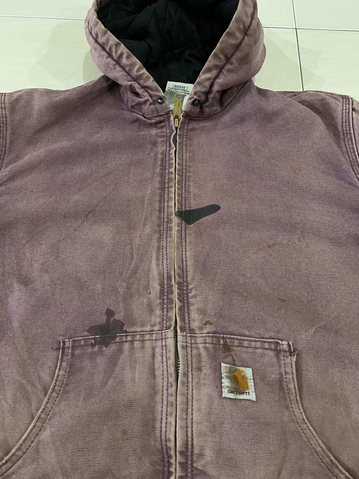 Carhartt Vintage Carhartt hoodie canvas worker fleece blanket jacket Size US M / EU 48-50 / 2 - 14 Thumbnail