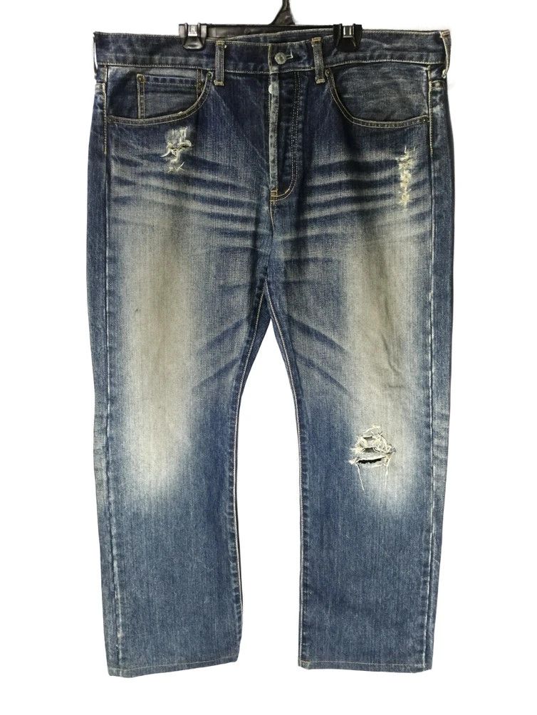 Japanese Brand × Takeo Kikuchi Takeo Kikuchi Distressed Straight Fit Button Fly Size US 38 / EU 54 - 1 Thumbnail
