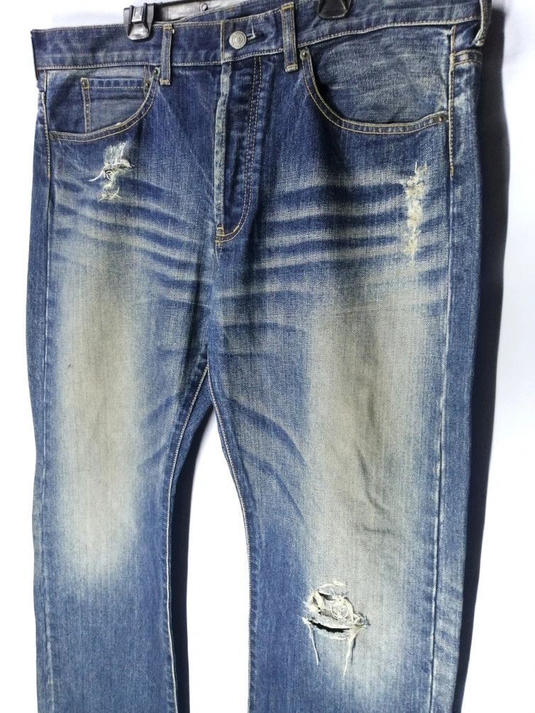 Japanese Brand × Takeo Kikuchi Takeo Kikuchi Distressed Straight Fit Button Fly Size US 38 / EU 54 - 2 Thumbnail