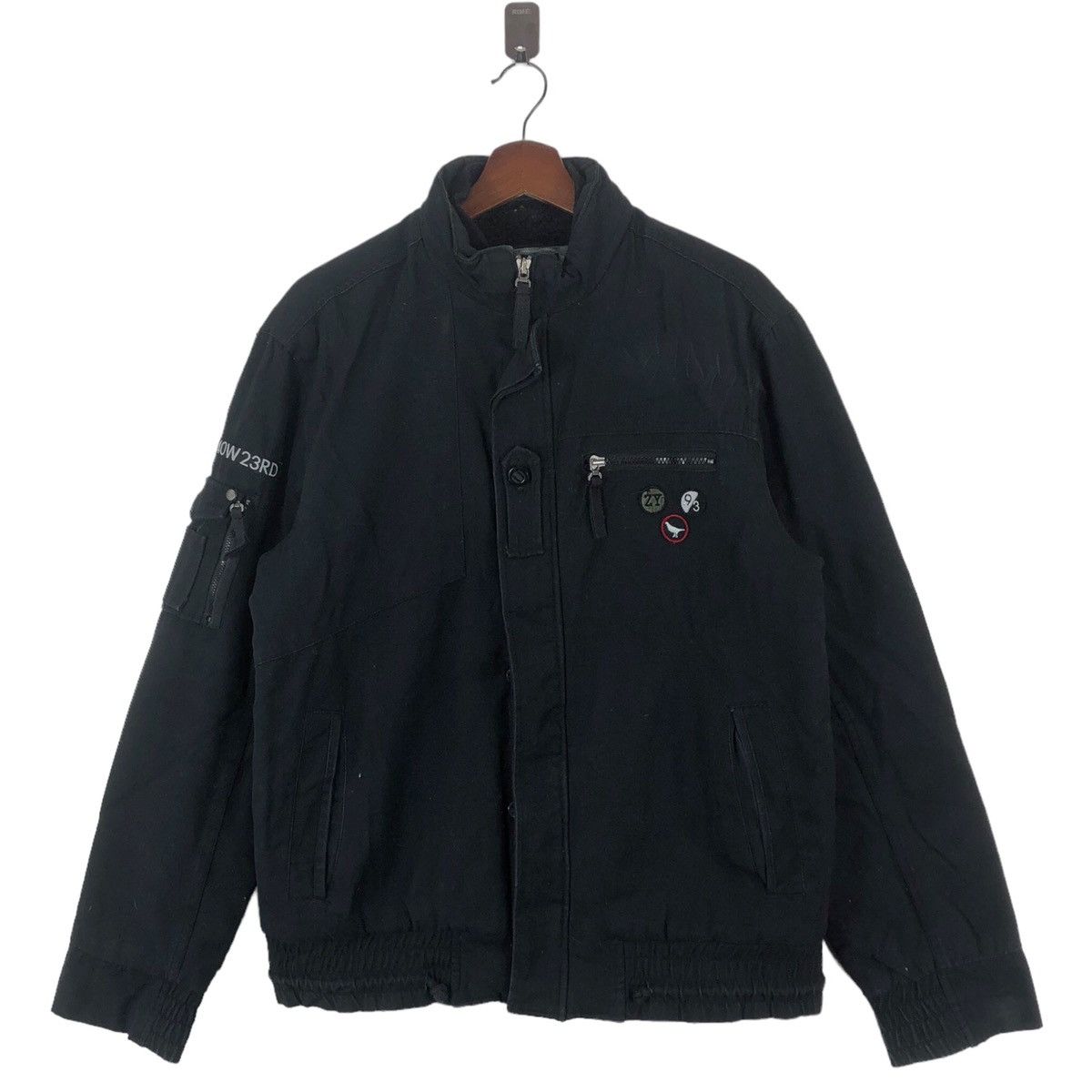 VINTAGE ZOO YORK SKATEBOARDING BLACK BOMBER JACKET
