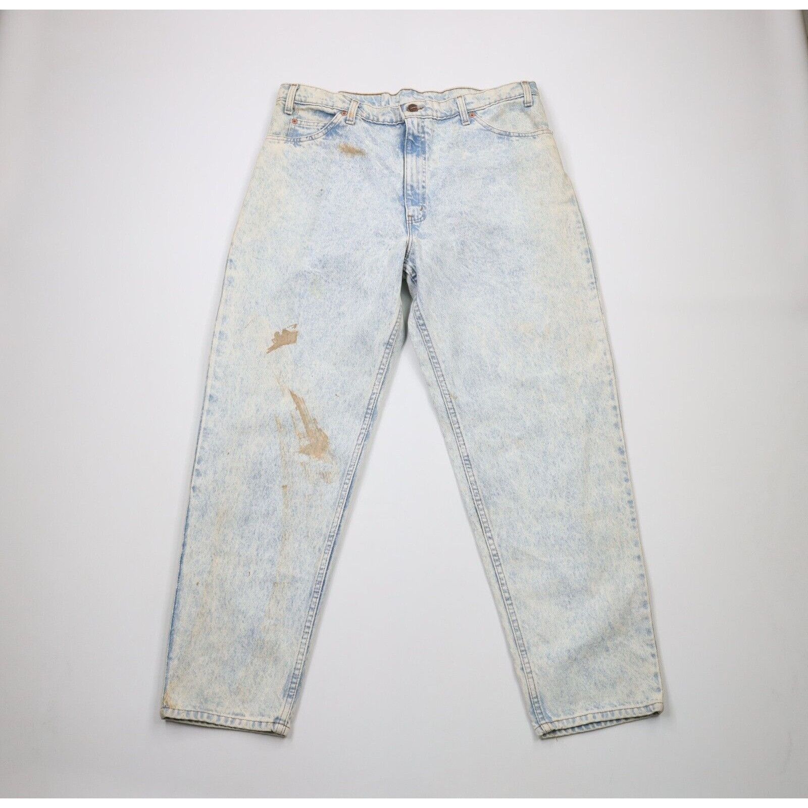 Deadstock Vtg 80s Levis 550 Orange Tab White Washed Jeans