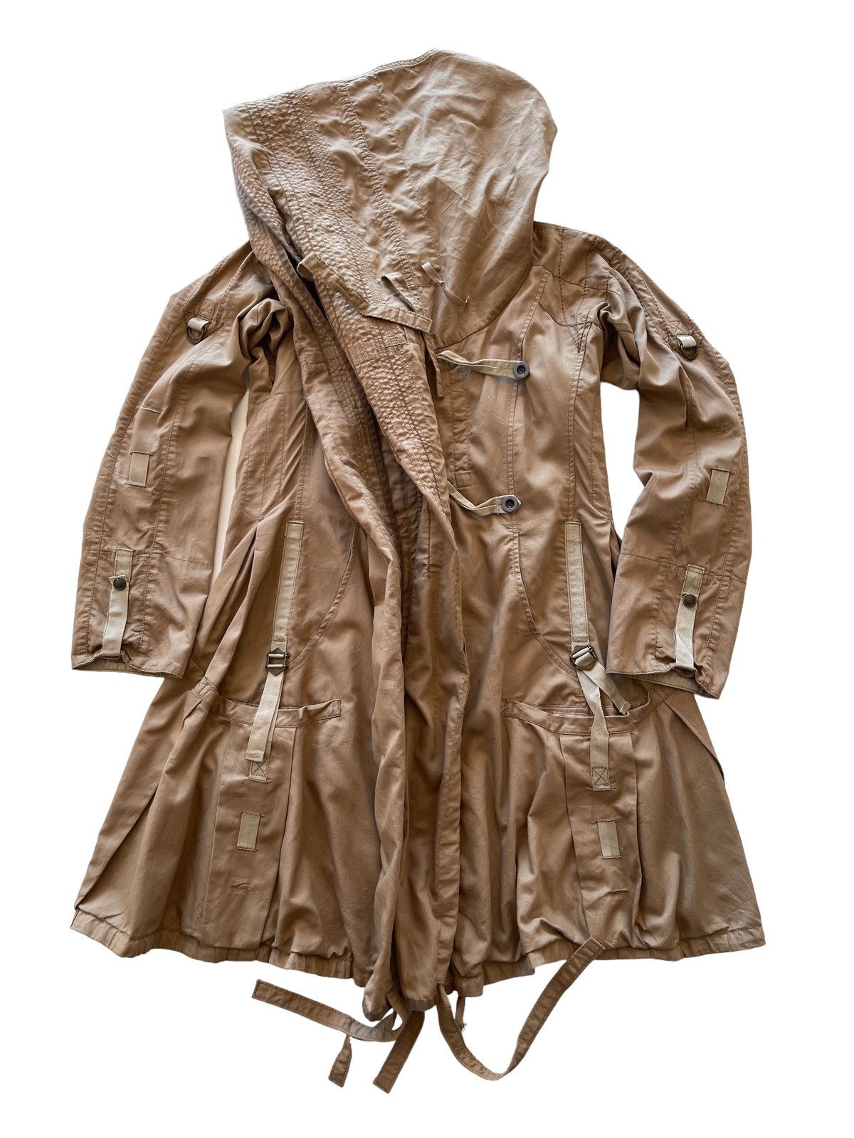 Marithe + Francois Girbaud MFG Ringcoat Avantgarde Bondage Jacket Size M / US 6-8 / IT 42-44 - 1 Thumbnail