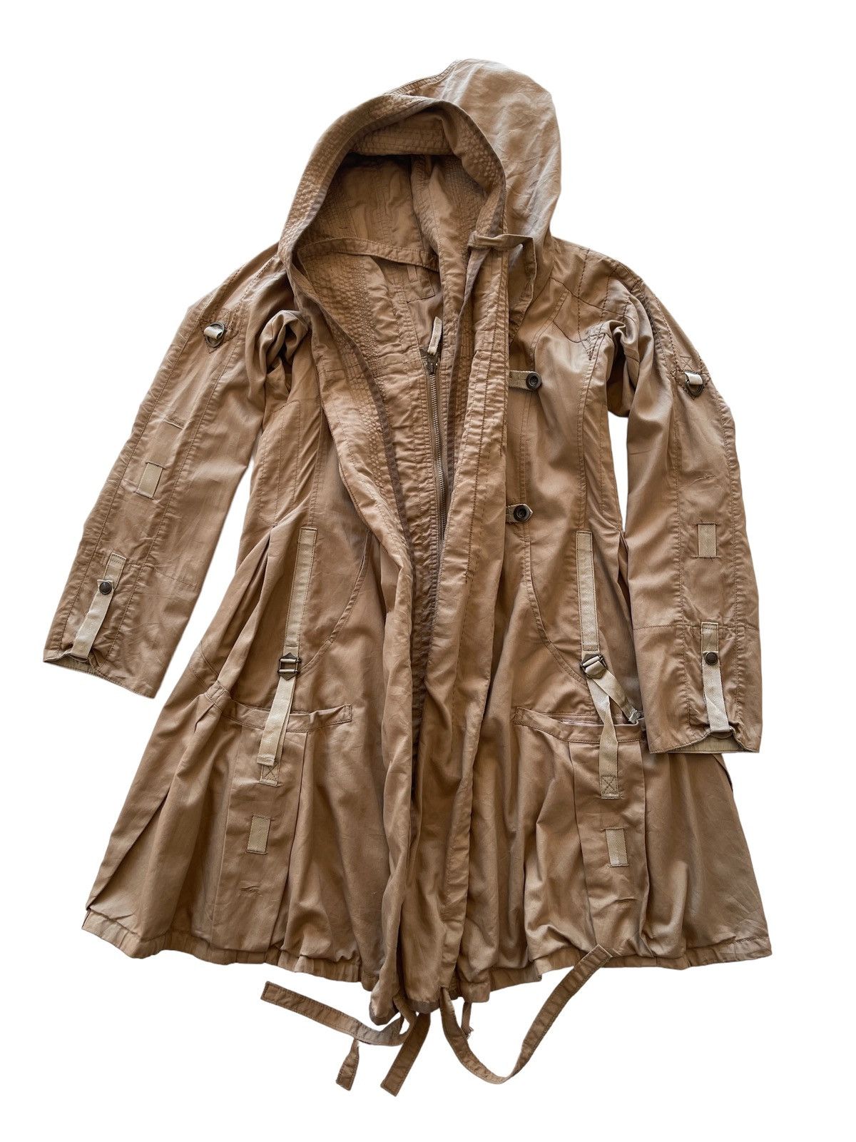 Marithe + Francois Girbaud MFG Ringcoat Avantgarde Bondage Jacket Size M / US 6-8 / IT 42-44 - 7 Thumbnail