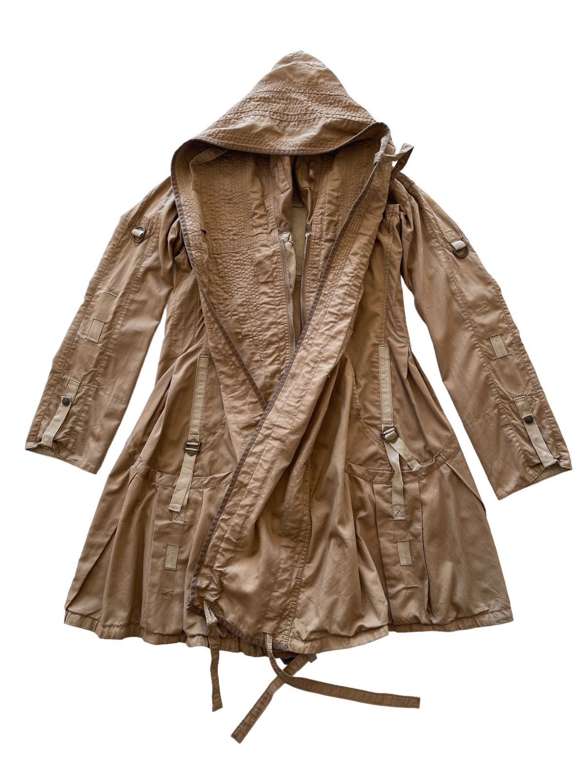 Marithe + Francois Girbaud MFG Ringcoat Avantgarde Bondage Jacket Size M / US 6-8 / IT 42-44 - 8 Thumbnail