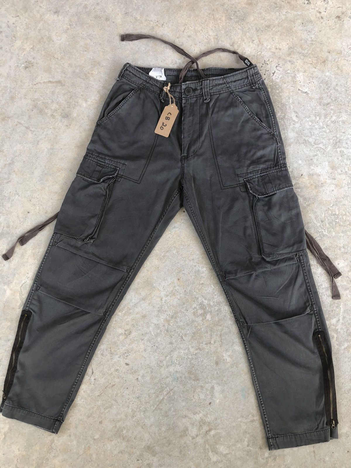 Japanese Brand real crush parachute cargo pants multipocket tactical Size US 30 / EU 46 - 2 Thumbnail