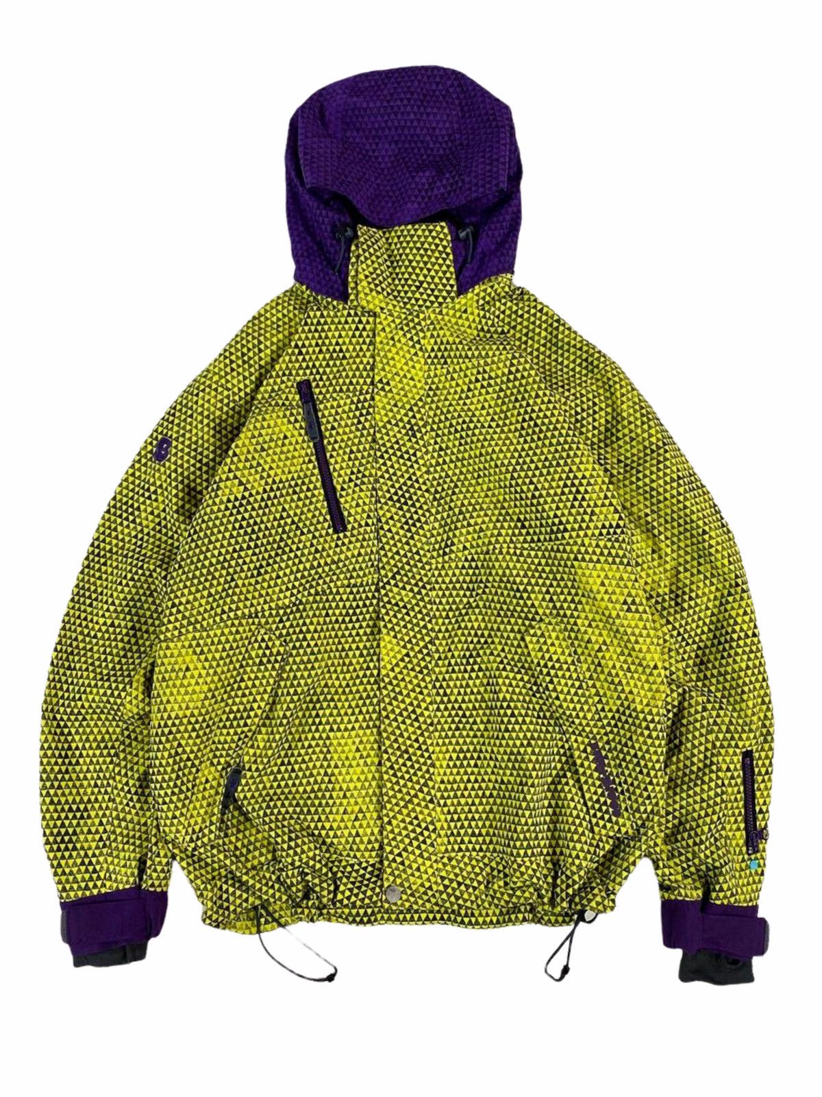 image of 1990S Blue - Sample Micro Prism Outdoor Jacket in Yellow, Men's (Size Large)