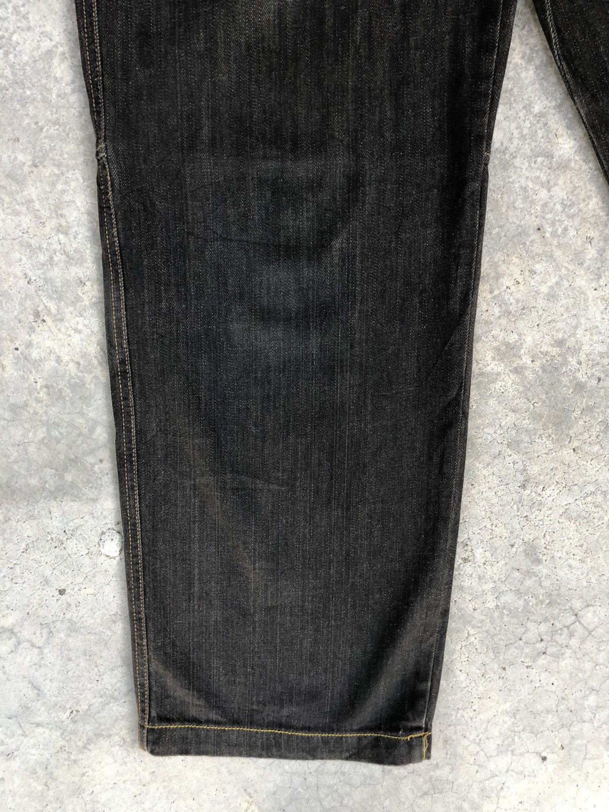 DrunknMunky Drunkn Munky Spellout Embroidered Jeans Baggy Jeans hip hop Size US 31 - 6 Thumbnail