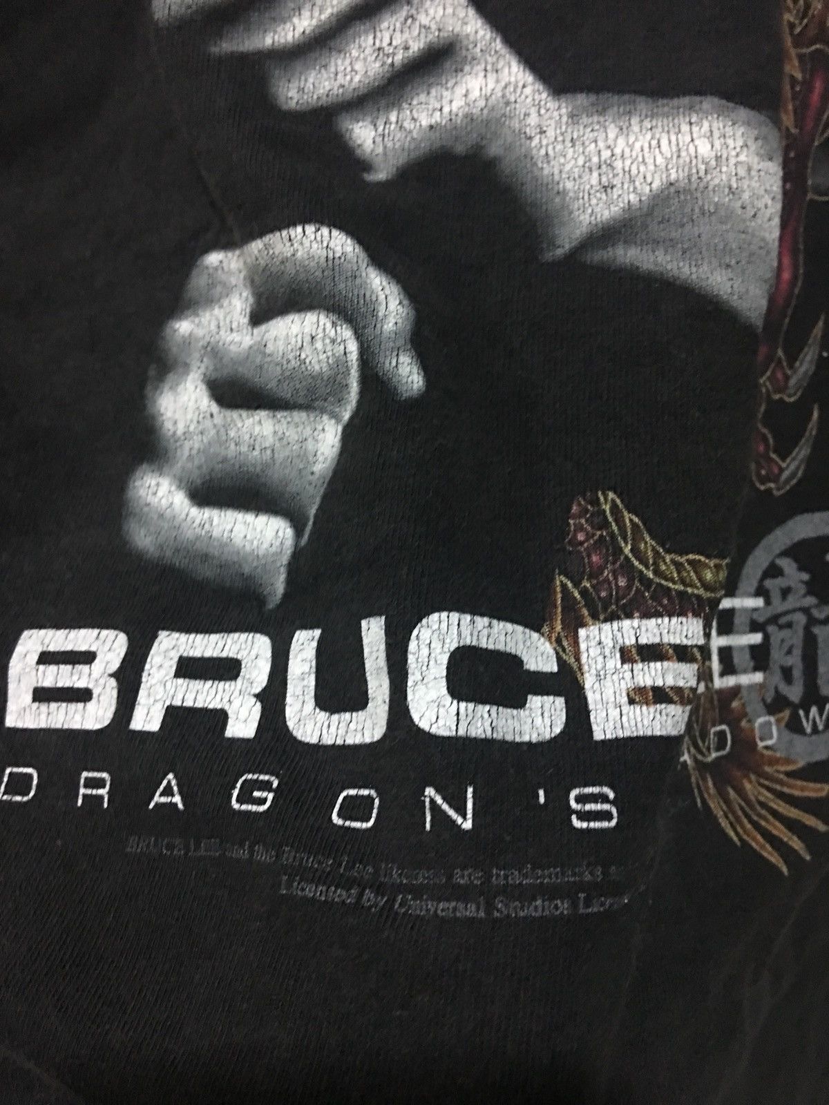 Vintage Vintage 90s Bruce Lee movie film Graphic Black T Shirt Size US XXL / EU 58 / 5 - 4 Thumbnail