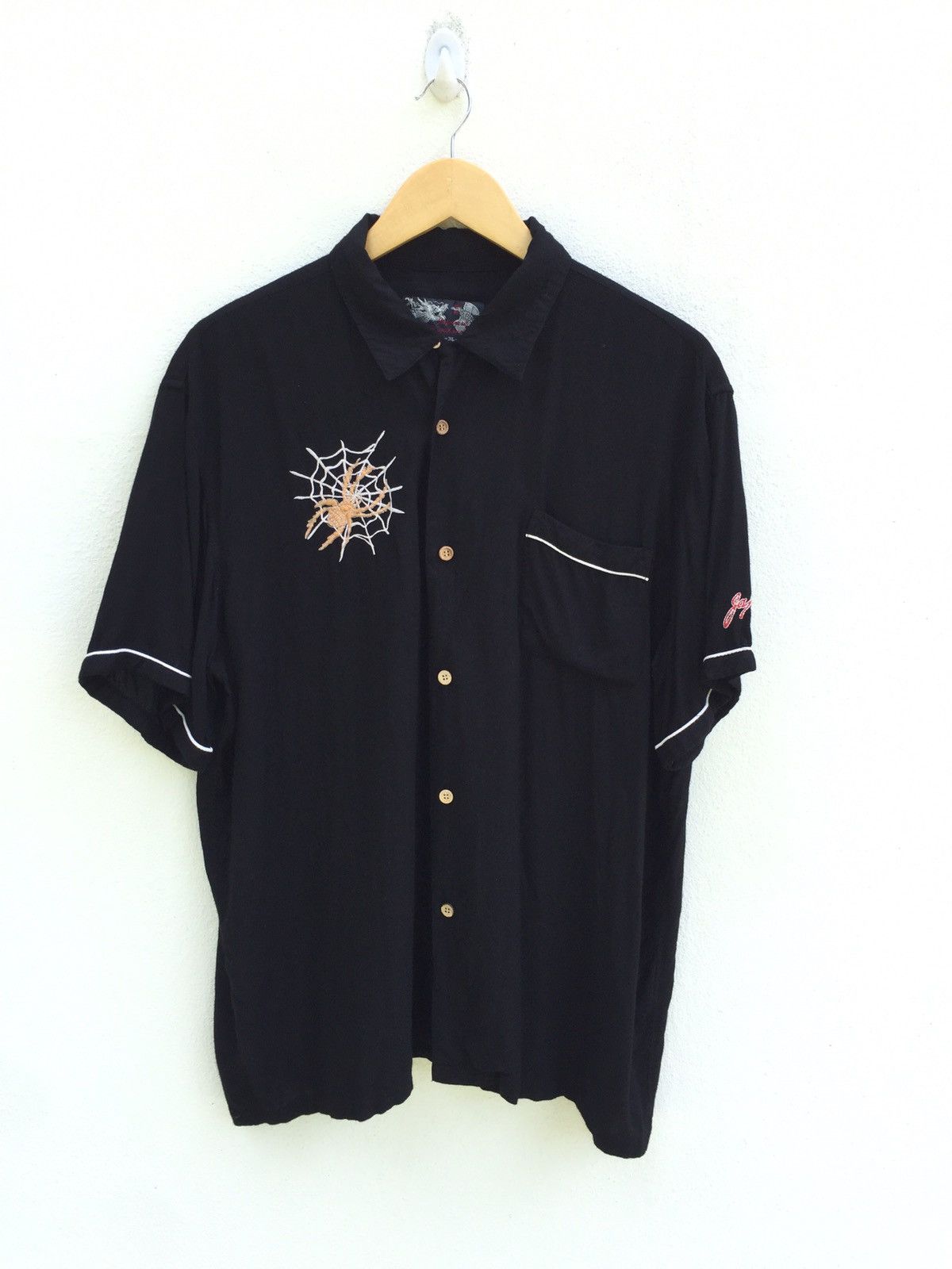 Other Sukajan Hawaiian Shirt Skull Embroidery Rayon Shirt Size US XXL / EU 58 / 5 - 3 Thumbnail
