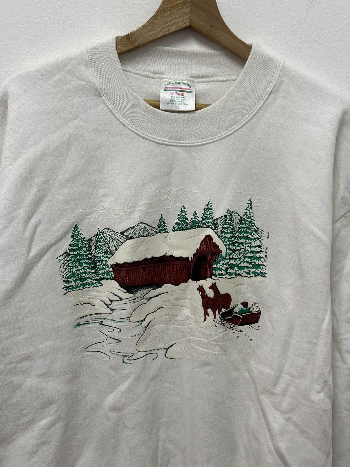 Vintage Vintage Natural Printed Art Graphic Big Logo Sweatshirt Size US L / EU 52-54 / 3 - 2 Thumbnail