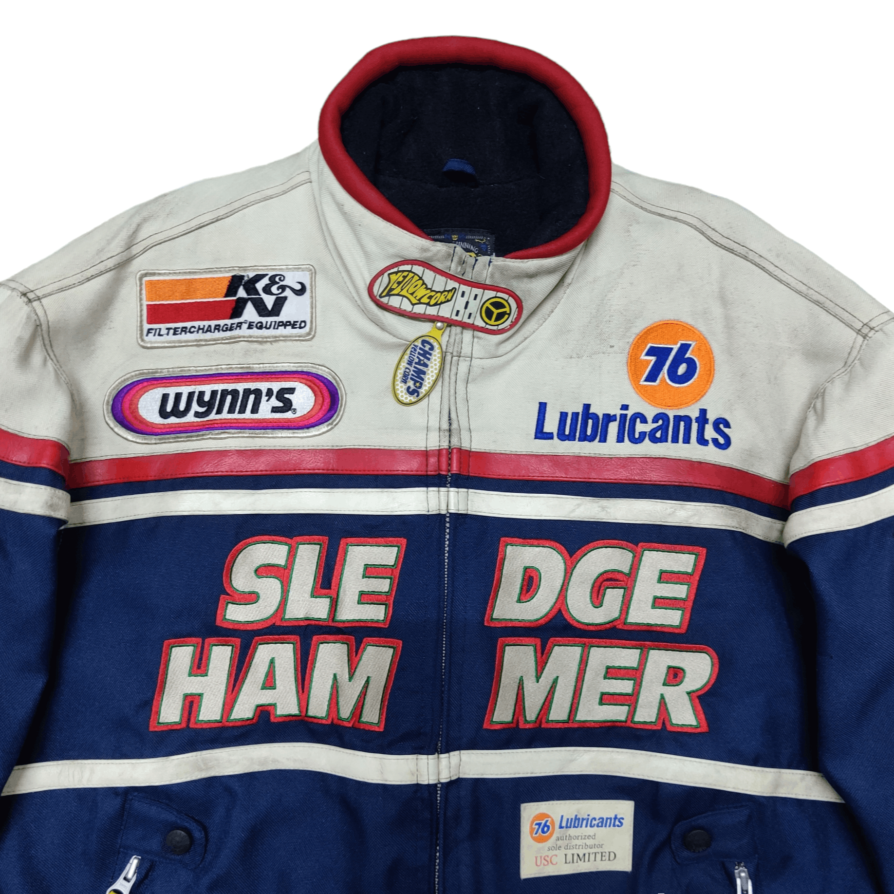 YELLOW CORN Vtg 90's Yellow Corn 76 Lubricant Racing Motor Cyle Jacket Size US L / EU 52-54 / 3 - 2 Thumbnail