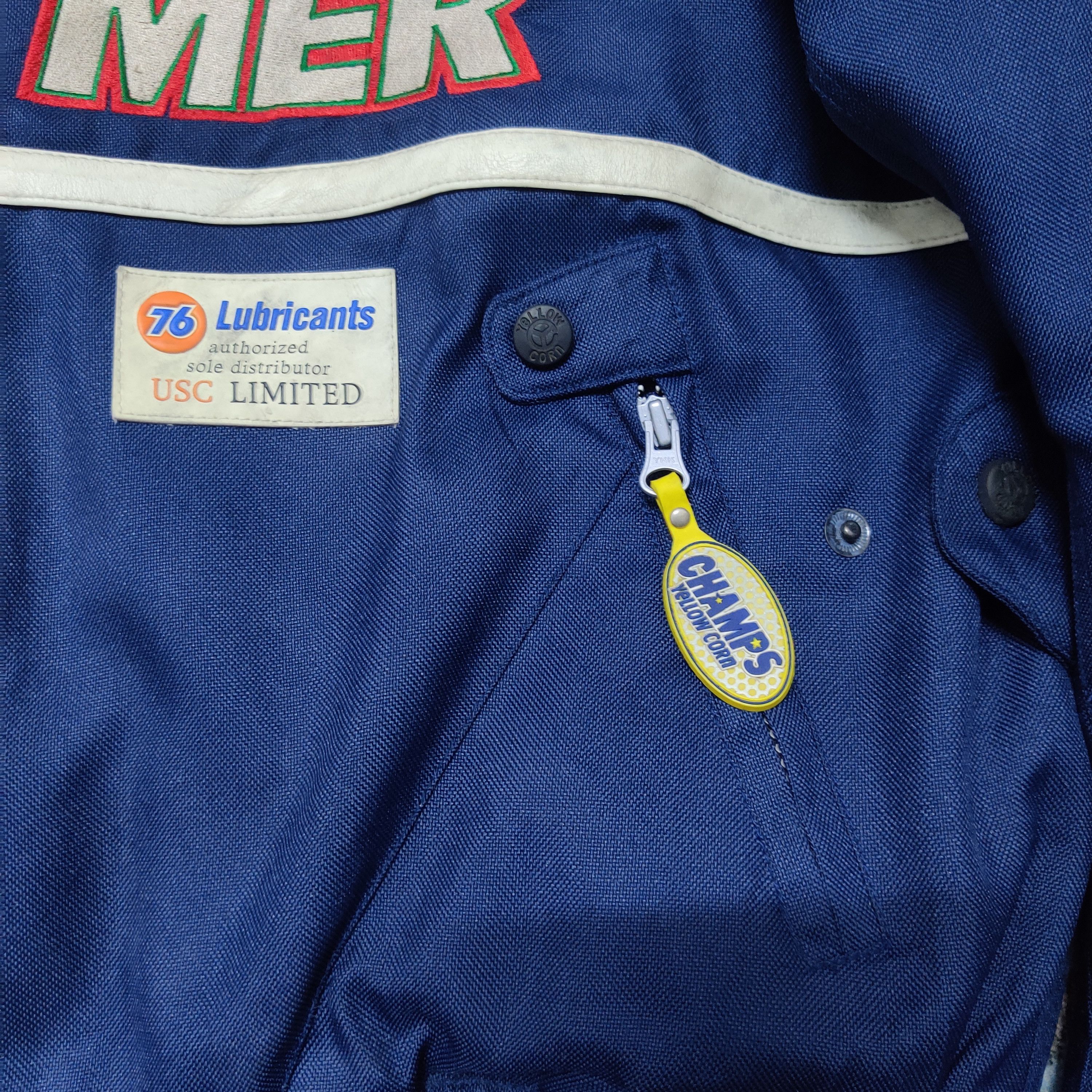 YELLOW CORN Vtg 90's Yellow Corn 76 Lubricant Racing Motor Cyle Jacket Size US L / EU 52-54 / 3 - 7 Thumbnail