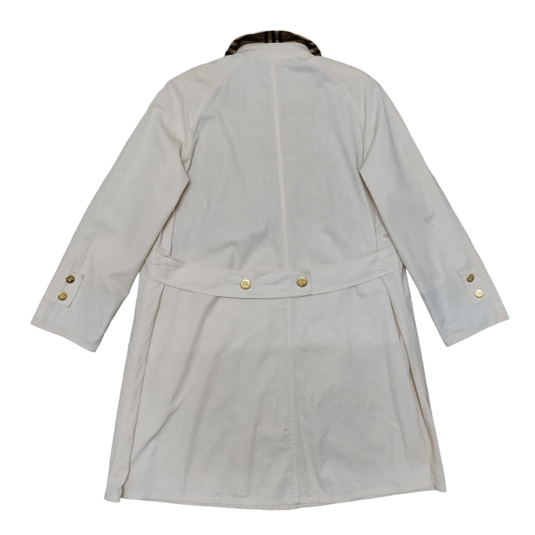Burberry Vintage 90's Burberry Gold Button Nova Check Trench Coat Size US M / EU 48-50 / 2 - 14 Thumbnail