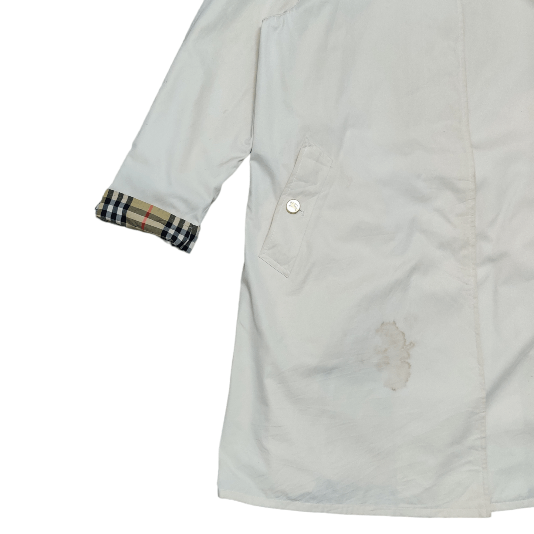 Burberry Vintage 90's Burberry Gold Button Nova Check Trench Coat Size US M / EU 48-50 / 2 - 5 Thumbnail