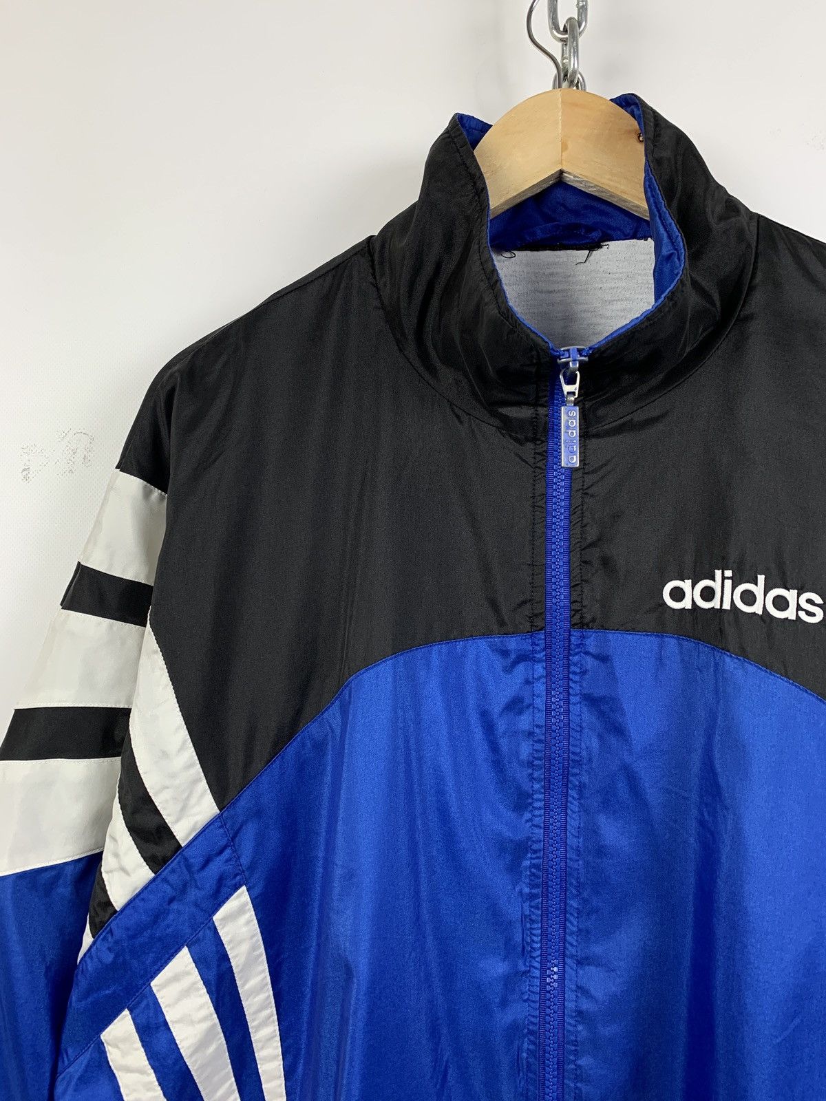 Adidas 90s Vintage Adidas Tracksuit Navy Blue Jacket + Pants Size US L / EU 52-54 / 3 - 8 Thumbnail