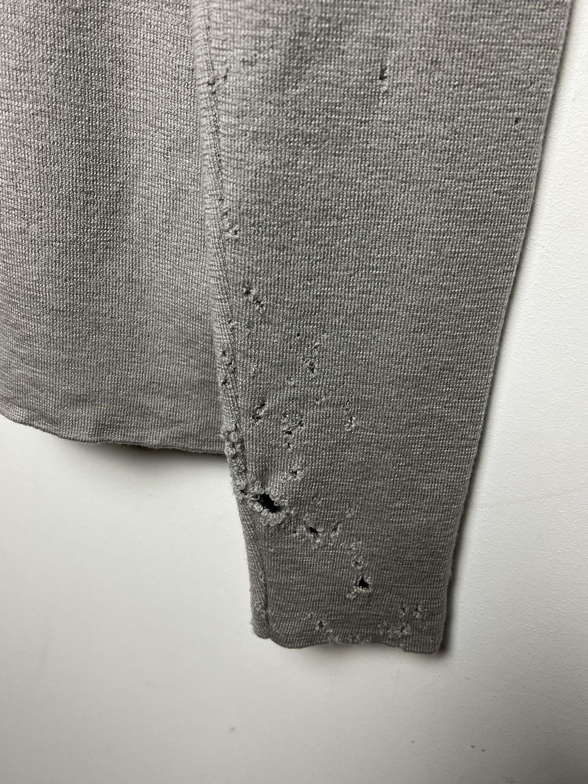 Stone Island Stone Island y2k trashed wool sweater m-l Size US M / EU 48-50 / 2 - 13 Thumbnail