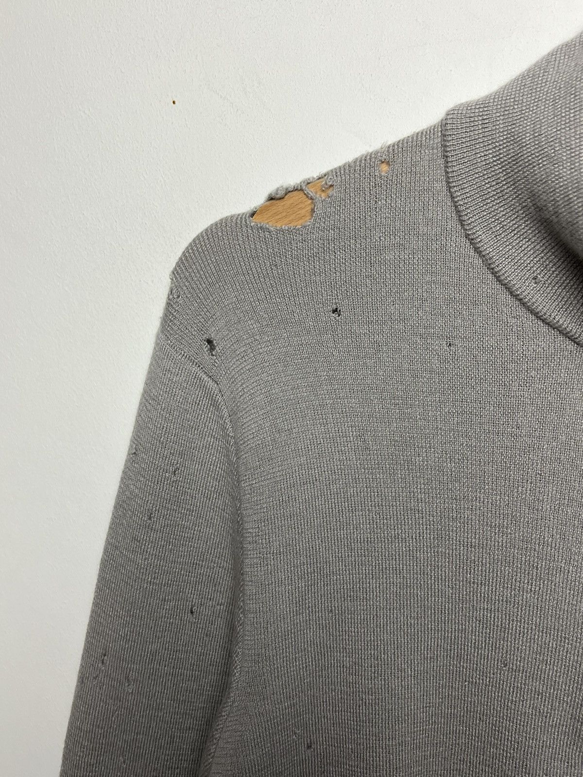 Stone Island Stone Island y2k trashed wool sweater m-l Size US M / EU 48-50 / 2 - 5 Thumbnail