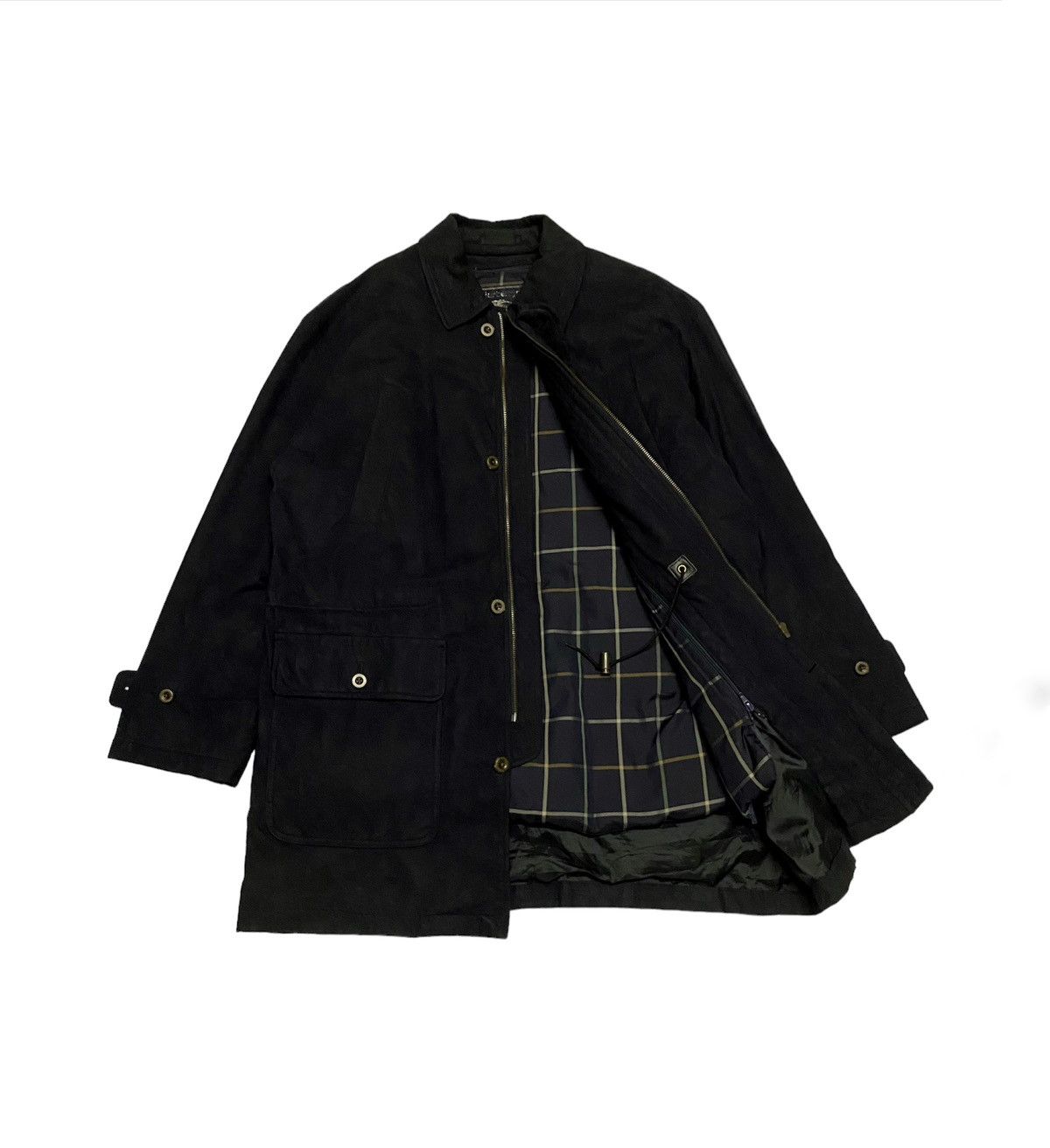 Burberrys Dark Blue Velvet Double Lining Jacket