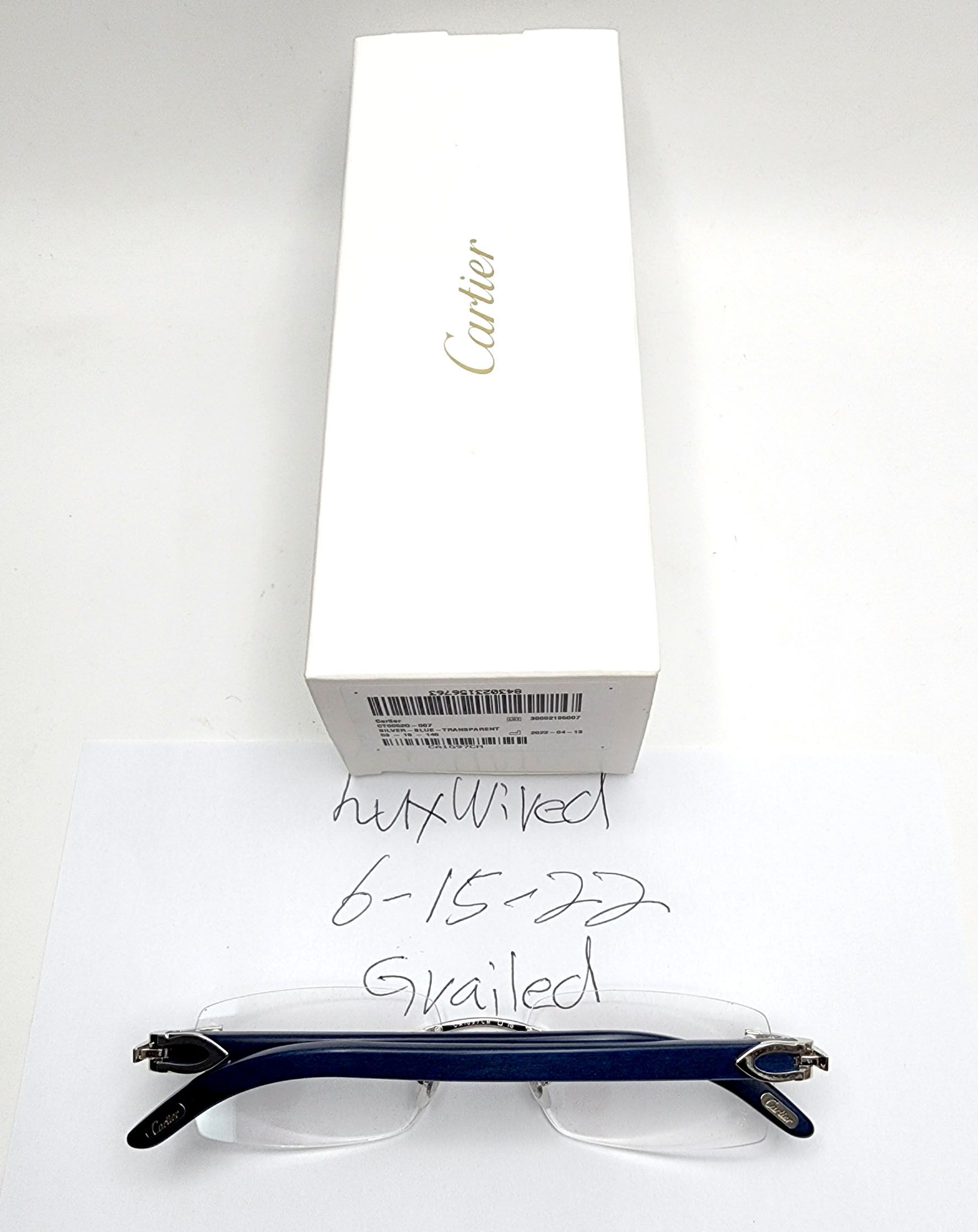 Blue wood cartier glasses hotsell