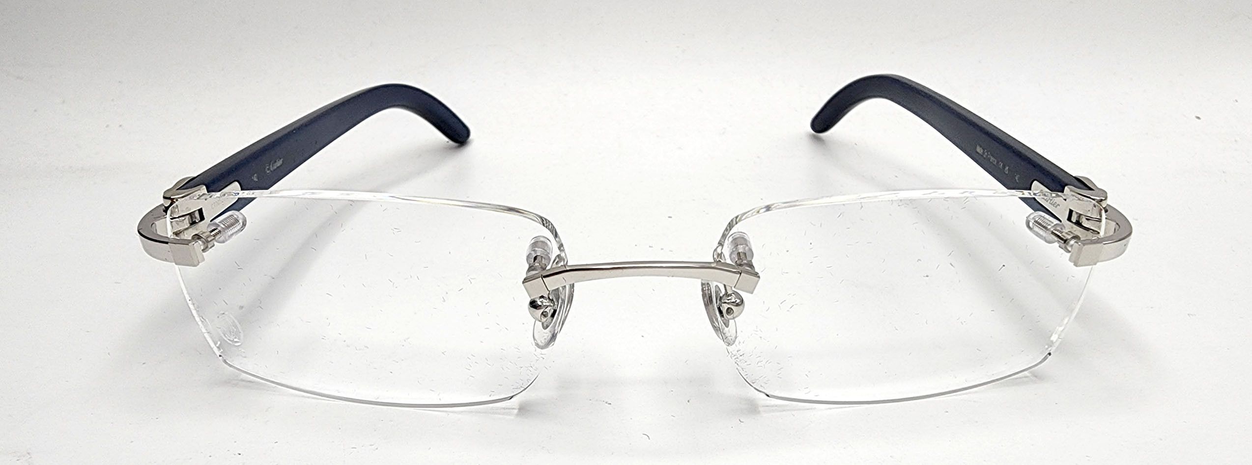 Cartier NEW! Cartier Blue Wood Silver Glasses CT00520 Size ONE SIZE - 4 Thumbnail