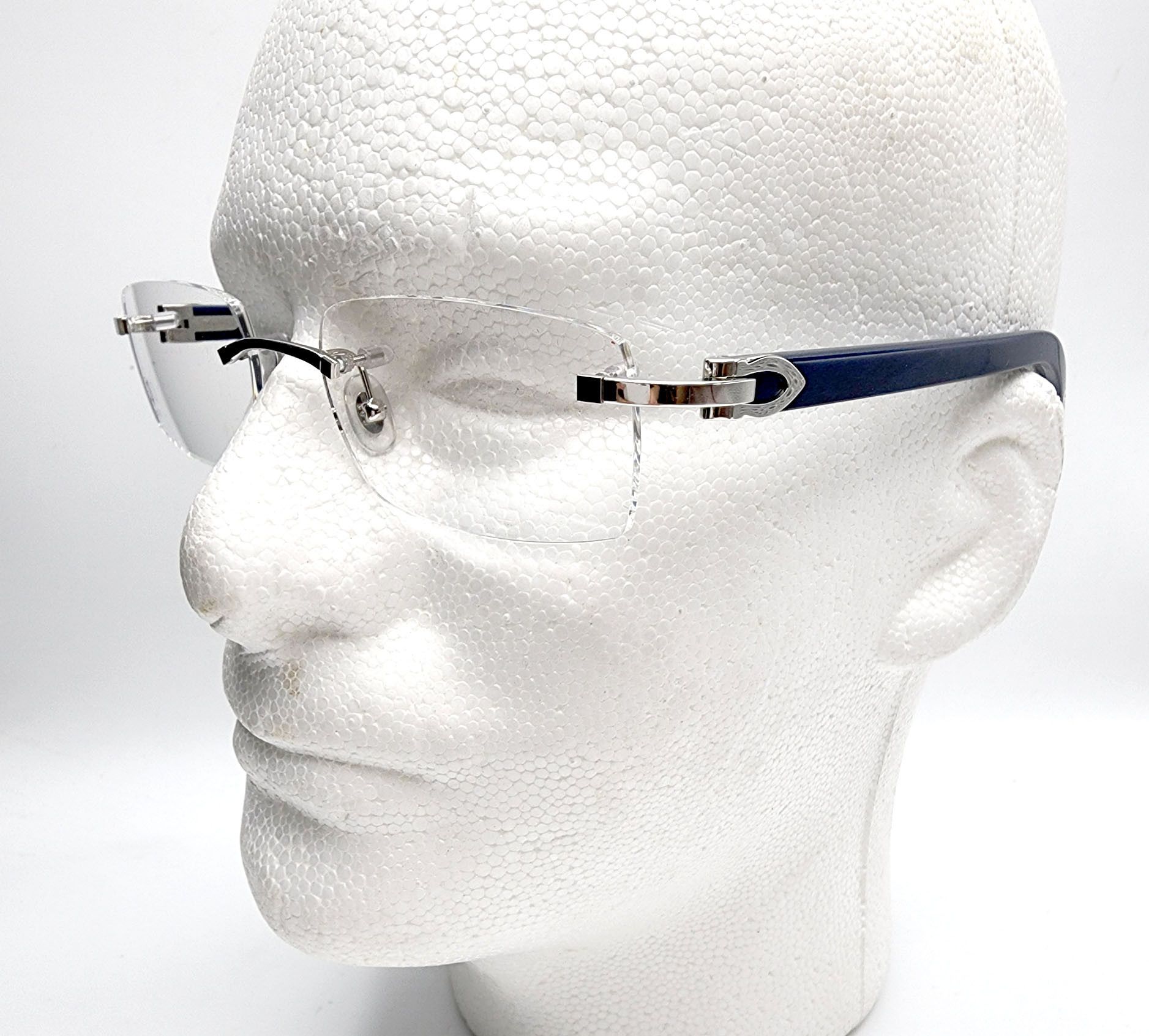 Cartier NEW! Cartier Blue Wood Silver Glasses CT00520 Size ONE SIZE - 10 Thumbnail