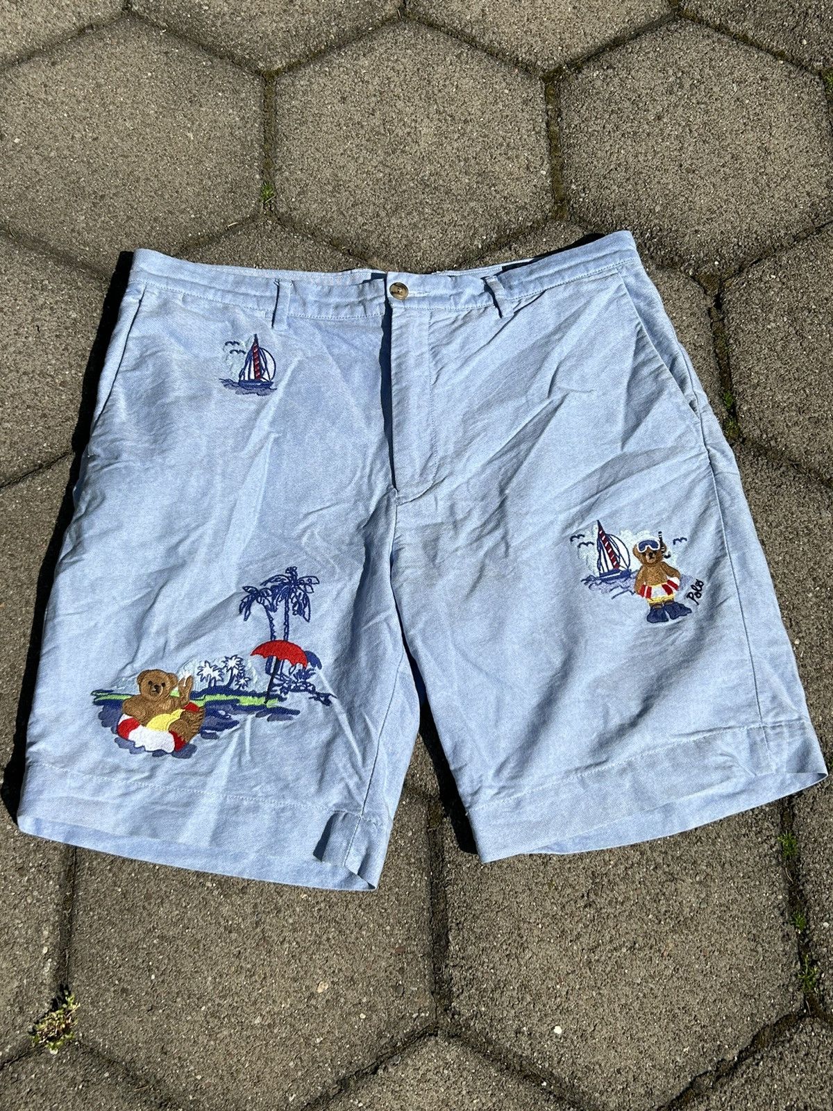 Polo Ralph Lauren Vintage Polo Bear Shorts Embroidered Size US 34 / EU 50 - 1 Thumbnail