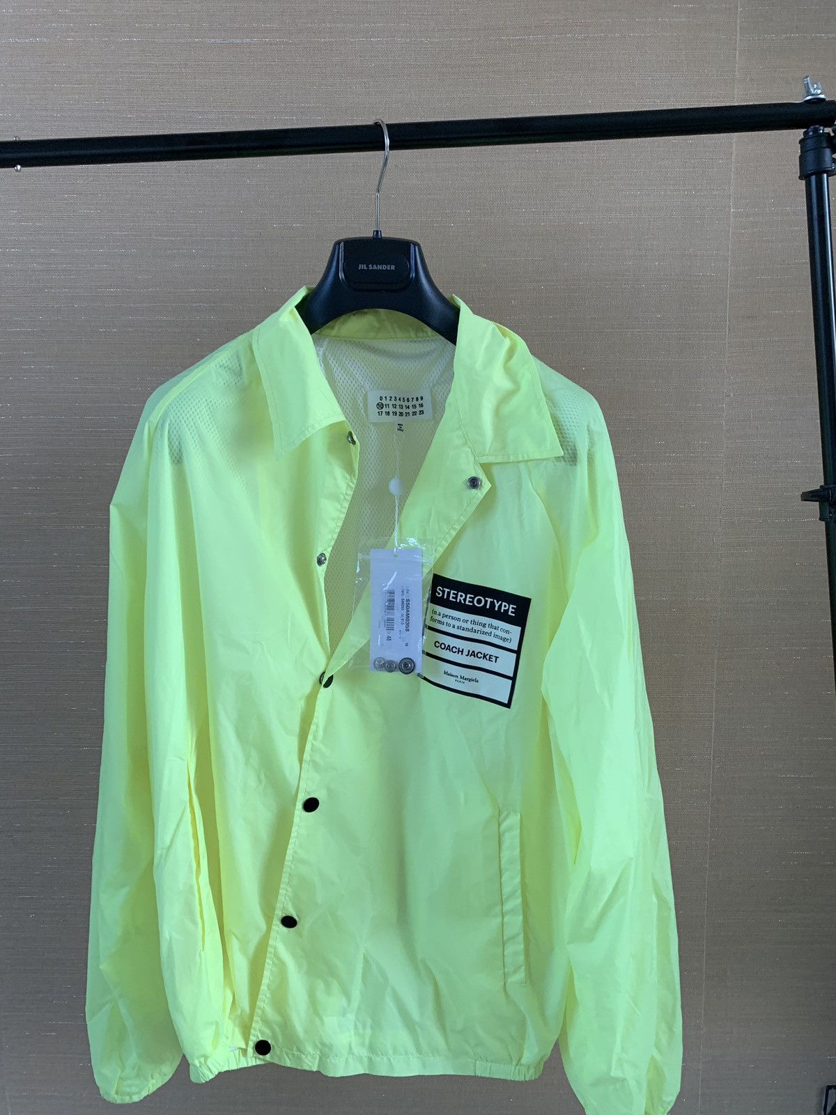 image of Maison Margiela Coach Stereotype Jacket In Highlighter Yellow, Men's (Size Medium)