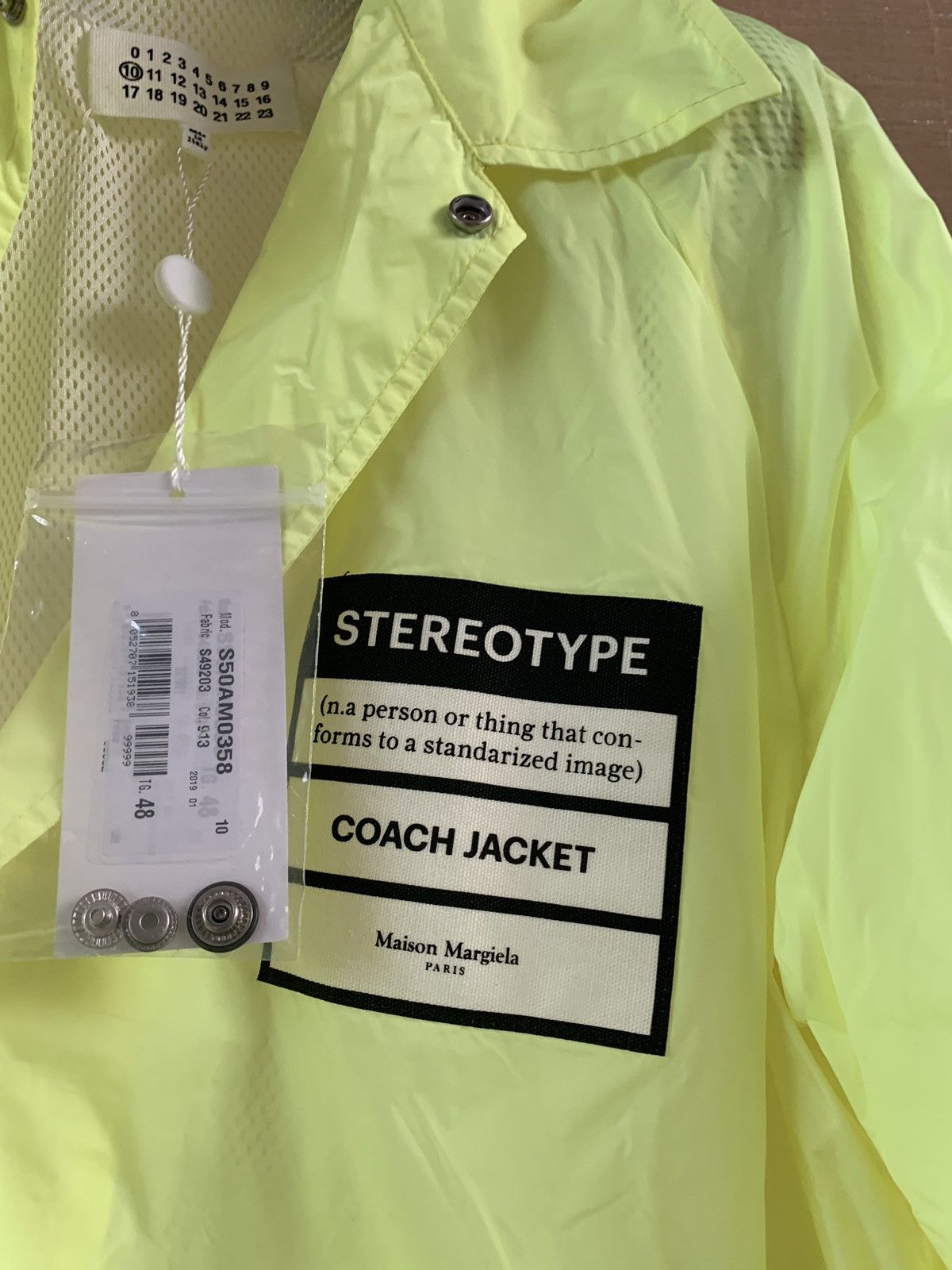 Maison Margiela Coach Stereotype Jacket in Highlighter Yellow Size US M / EU 48-50 / 2 - 3 Thumbnail