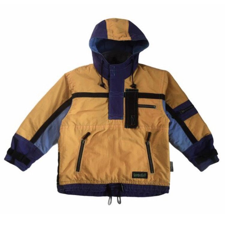 image of Bomber Jacket x Outdoor Life Vintage 90's Touch9 Multipocket Ski Tactical Hooded Jacket in Blue (Si