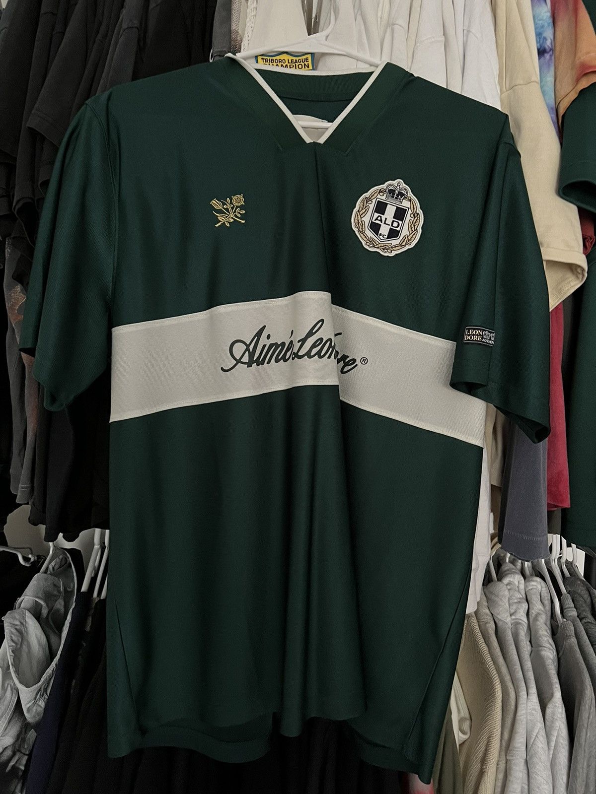 Aime Leon Dore Team Soccer Jersey Green - SS22 Men's - US