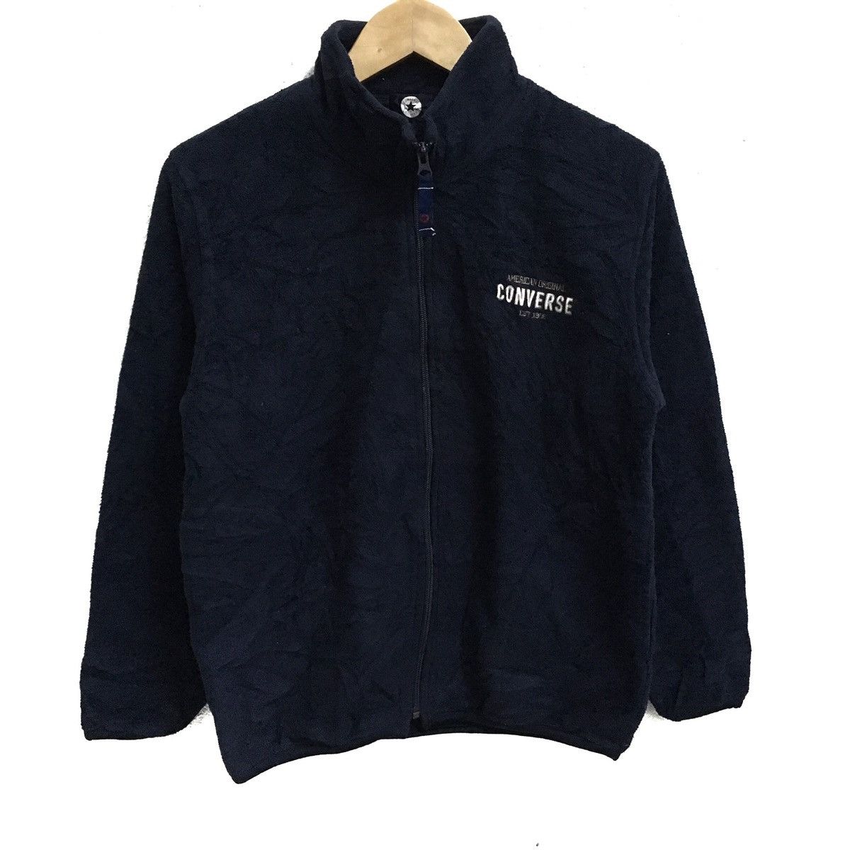 Converse × Vintage VINTAGE CONVERSE ALL STAR BIG LOGO FLEECE ZIPPER SWEATER Size US XS / EU 42 / 0 - 2 Thumbnail