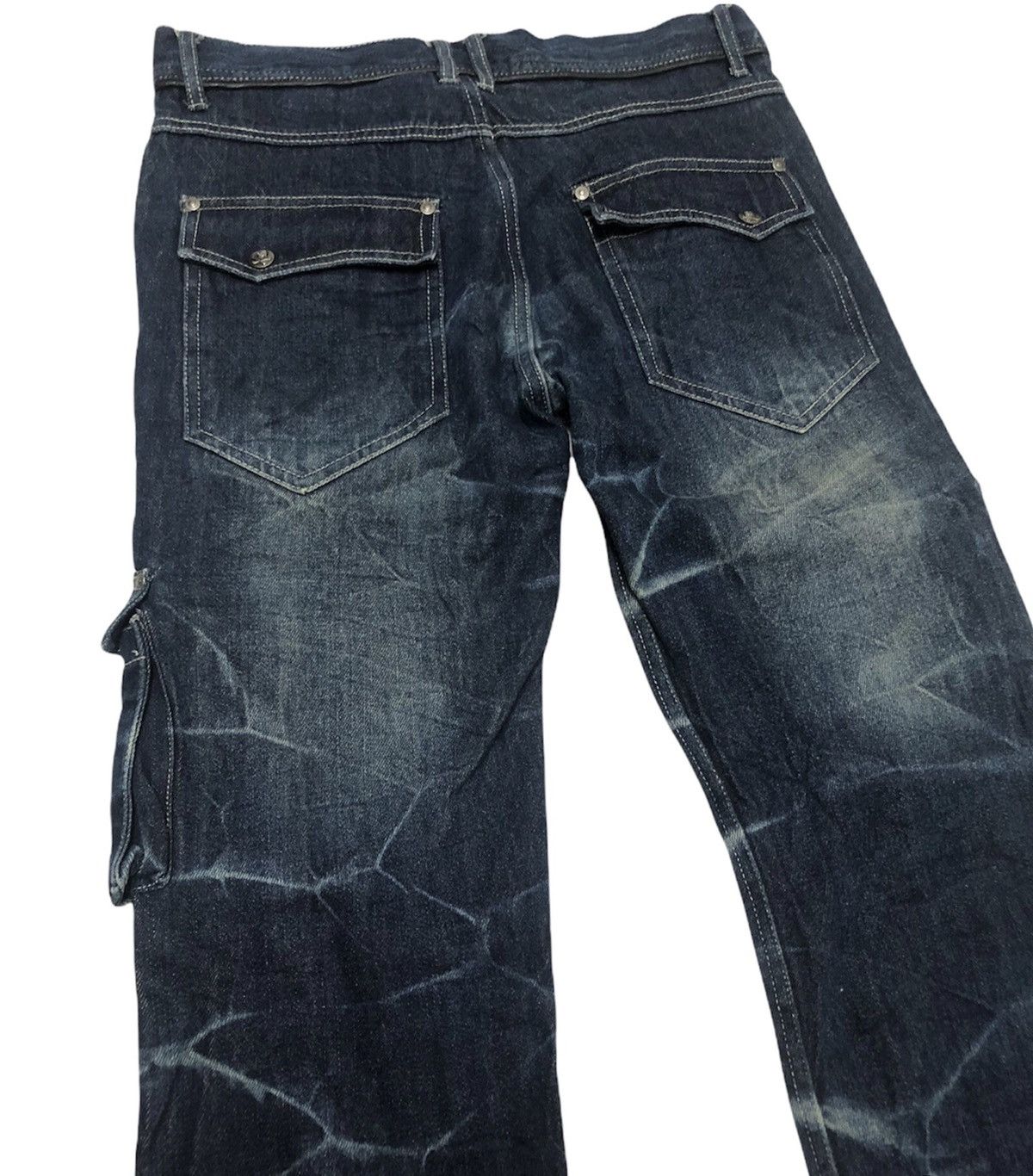 Hysteric Glamour × Japanese Brand RARE!! DOUBLEFOCUS MULTI POCKET SKULLBUTTON FLARED JEANS Size US 32 / EU 48 - 8 Thumbnail