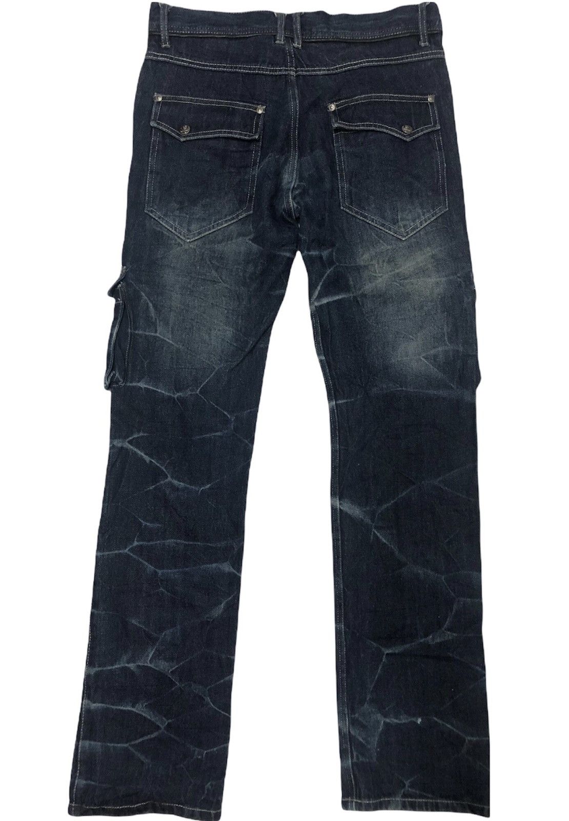 Hysteric Glamour × Japanese Brand RARE!! DOUBLEFOCUS MULTI POCKET SKULLBUTTON FLARED JEANS Size US 32 / EU 48 - 2 Thumbnail
