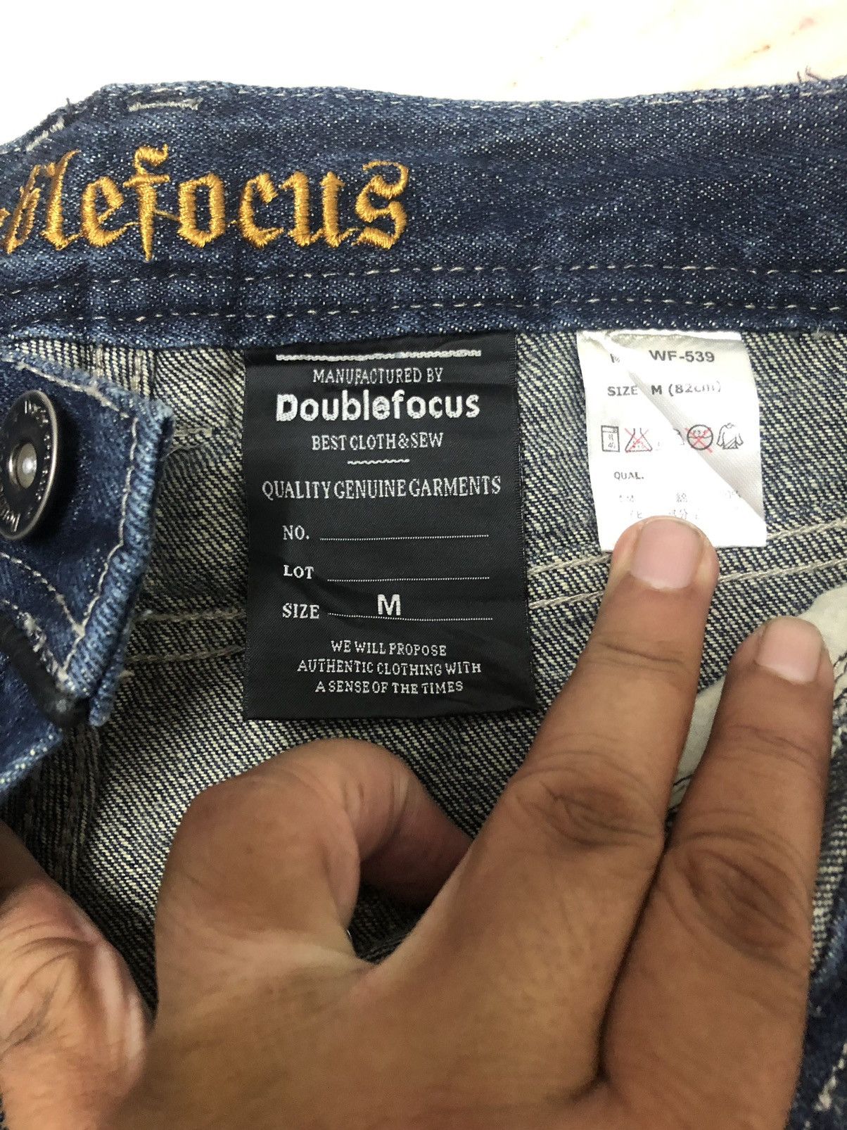 Hysteric Glamour × Japanese Brand RARE!! DOUBLEFOCUS MULTI POCKET SKULLBUTTON FLARED JEANS Size US 32 / EU 48 - 13 Thumbnail