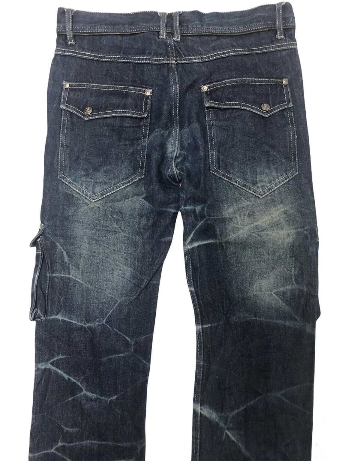 Hysteric Glamour × Japanese Brand RARE!! DOUBLEFOCUS MULTI POCKET SKULLBUTTON FLARED JEANS Size US 32 / EU 48 - 6 Thumbnail