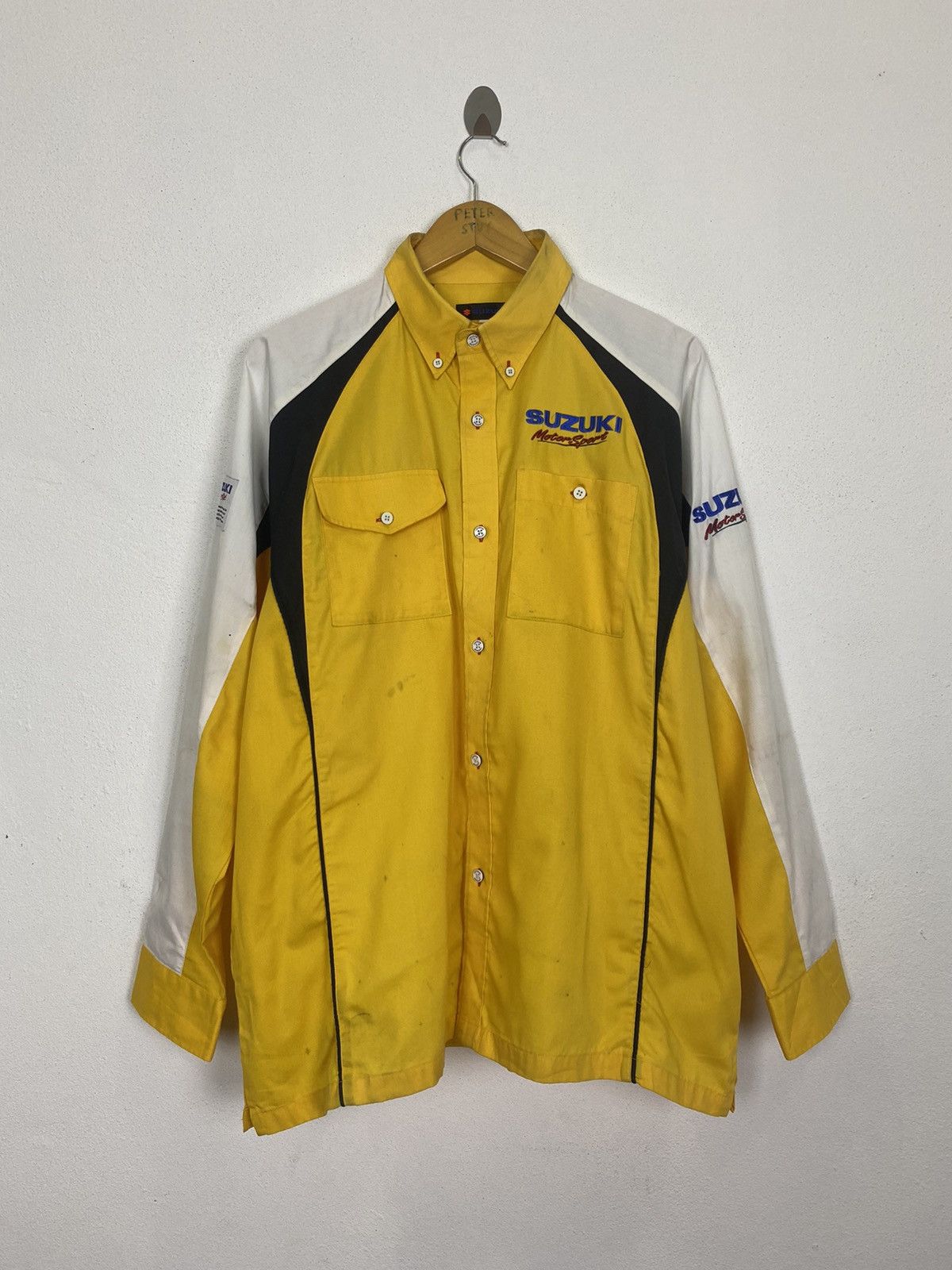 Vintage VINTAGE SUZUKI MOTORSPORT WORKER SHIRT Size US L / EU 52-54 / 3 - 3 Thumbnail