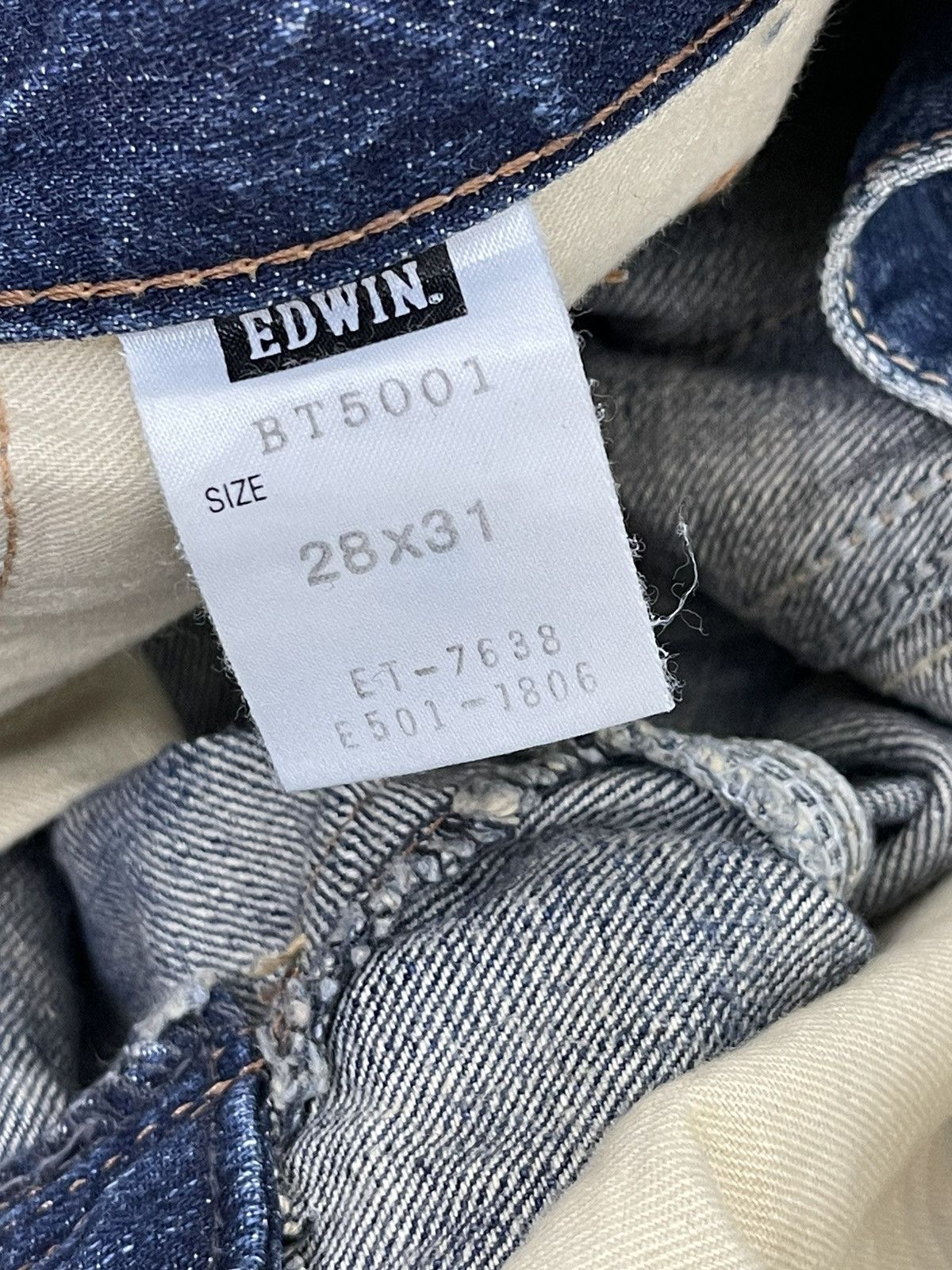 Edwin Flare Jeans Edwin Distress Denim Acid Wash Boot Cut 17🟦 Size US 31 - 20 Thumbnail