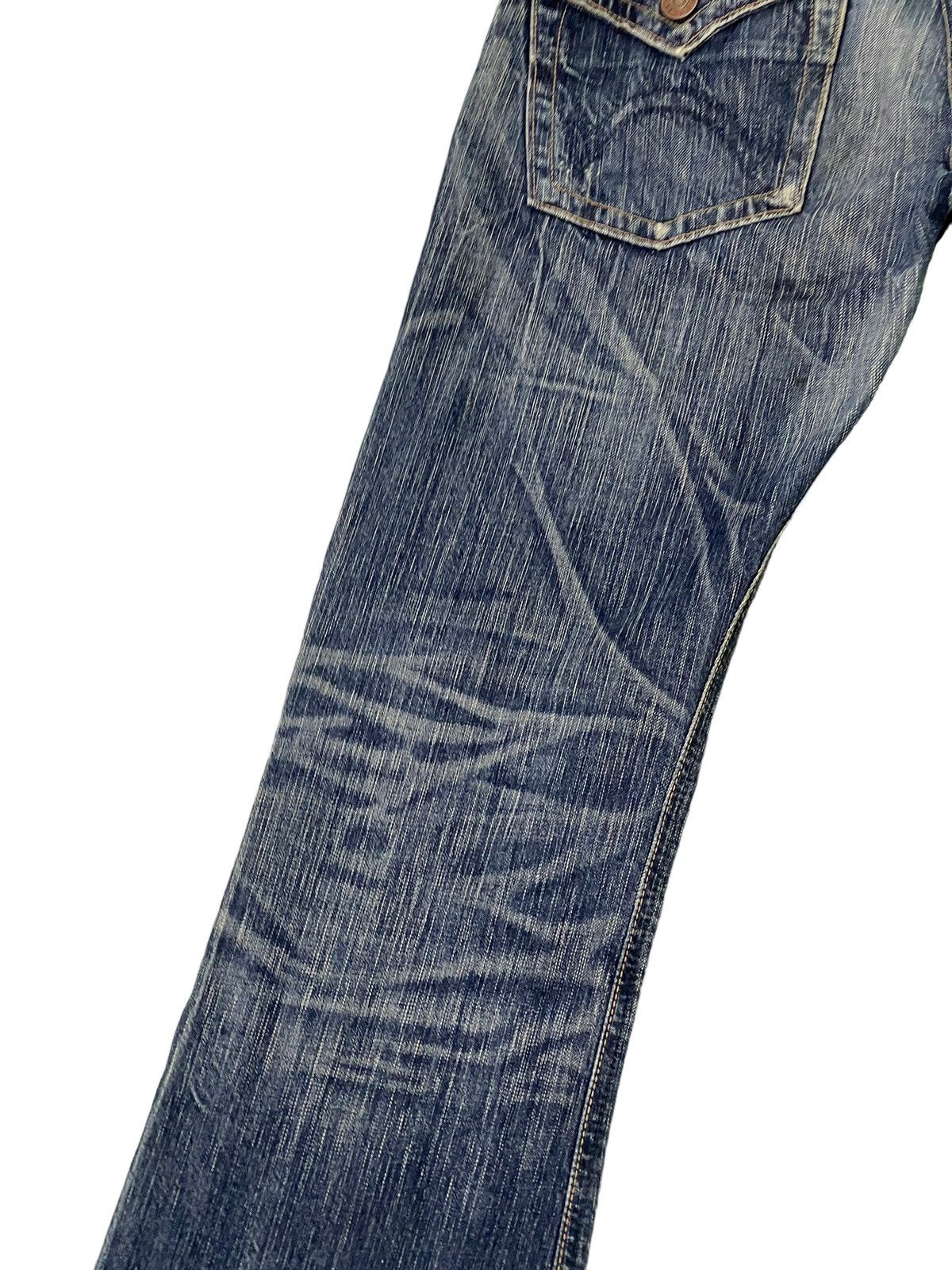 Edwin Flare Jeans Edwin Distress Denim Acid Wash Boot Cut 17🟦 Size US 31 - 17 Thumbnail