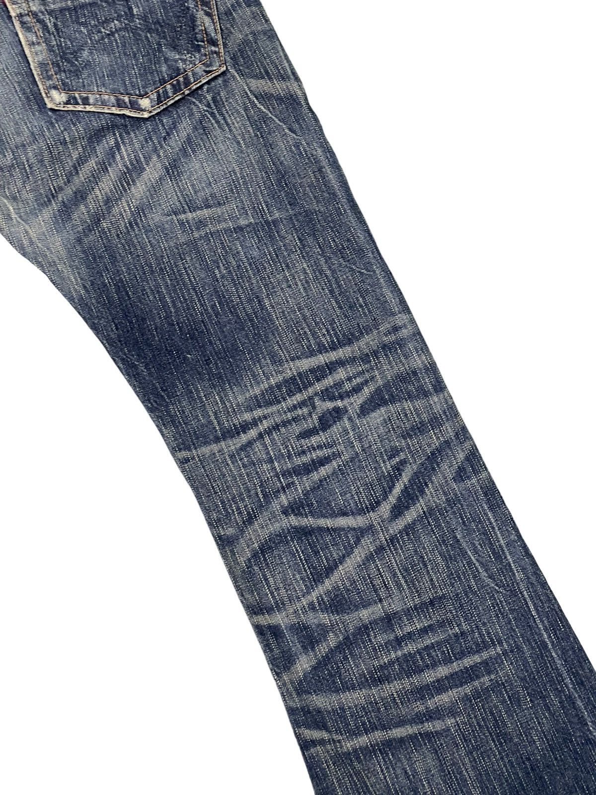 Edwin Flare Jeans Edwin Distress Denim Acid Wash Boot Cut 17🟦 Size US 31 - 18 Thumbnail