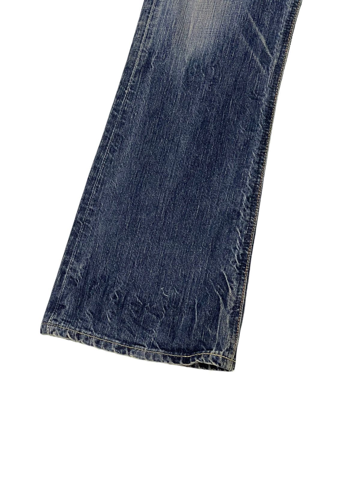 Edwin Flare Jeans Edwin Distress Denim Acid Wash Boot Cut 17🟦 Size US 31 - 5 Thumbnail