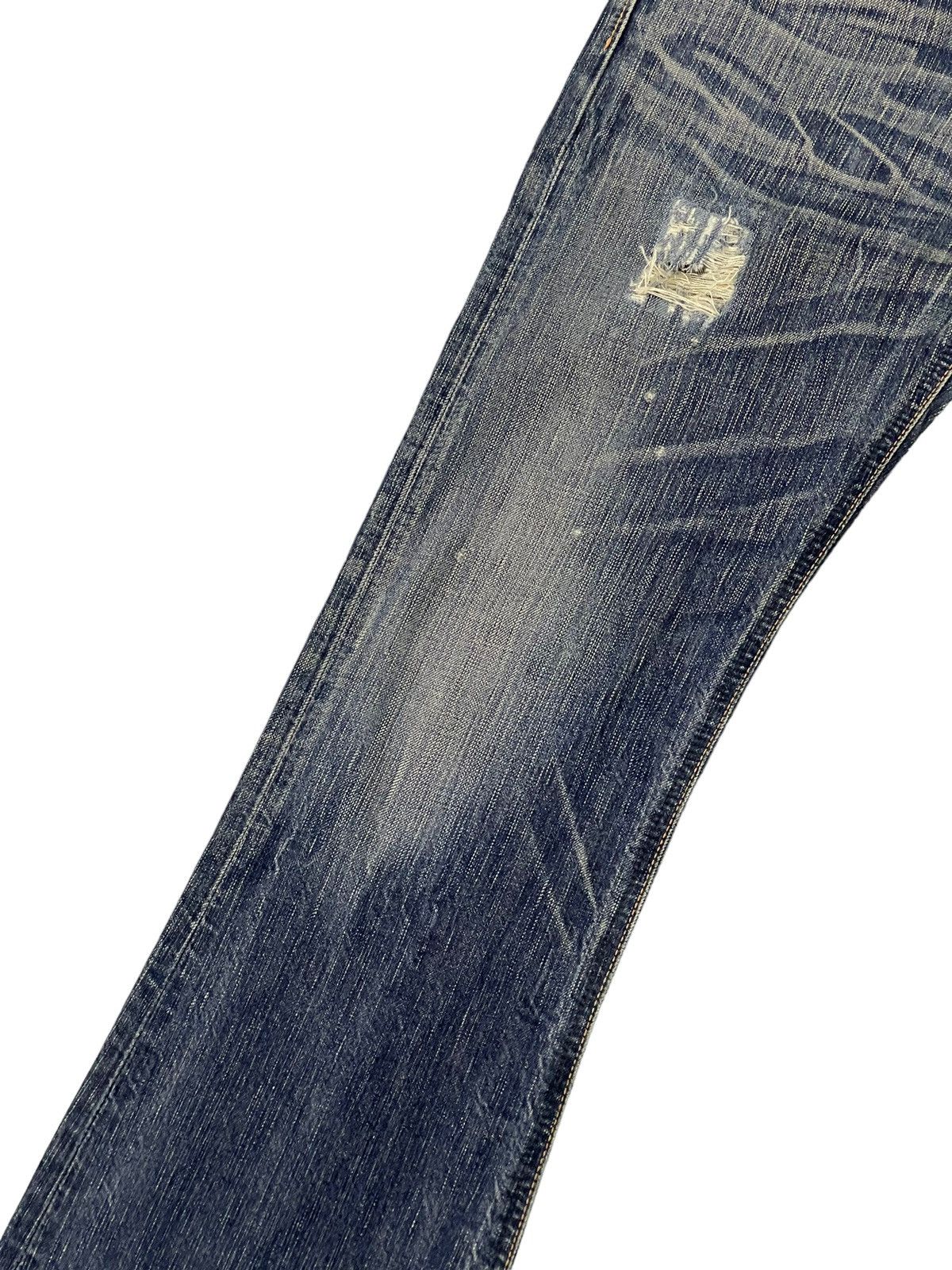 Edwin Flare Jeans Edwin Distress Denim Acid Wash Boot Cut 17🟦 Size US 31 - 6 Thumbnail
